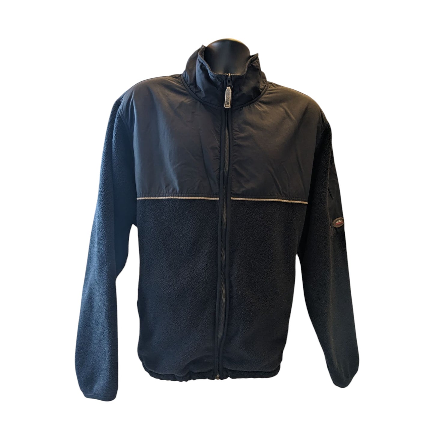 Eddie Bauer Polartec Fleece Jacket Men XXL Zip Outdoor WindPro Hiking Sweatshirt