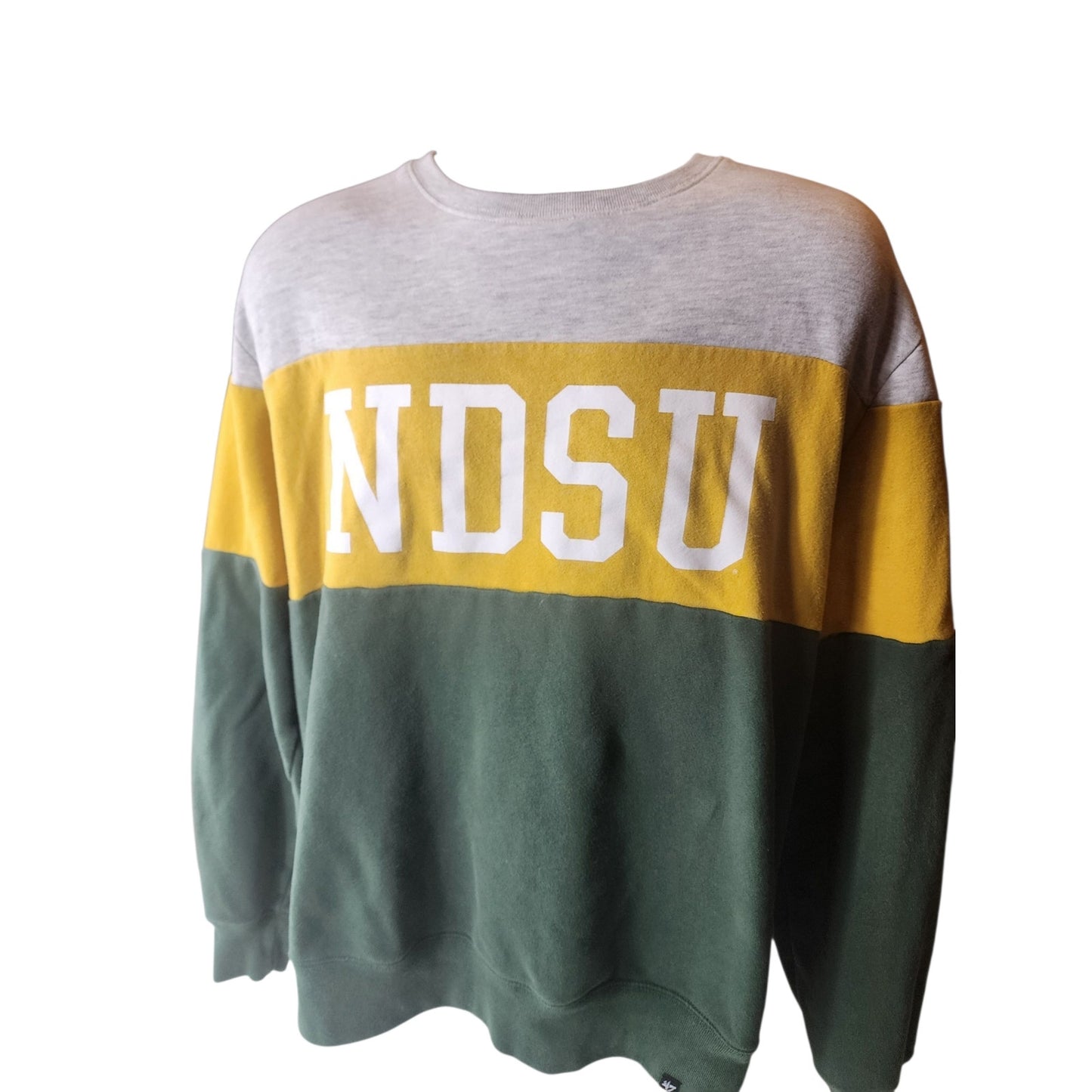 47 Brand NDSU Crewneck Sweatshirt Mens XXL North Dakota State Bison Colorblock