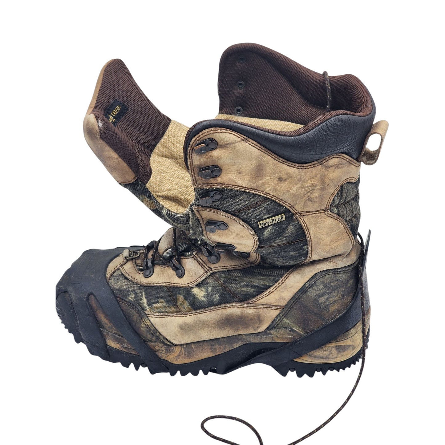 Cabelas Dry Plus Hunting Boots Mens 12D Waterproof Thinsulate Camo 83-0667