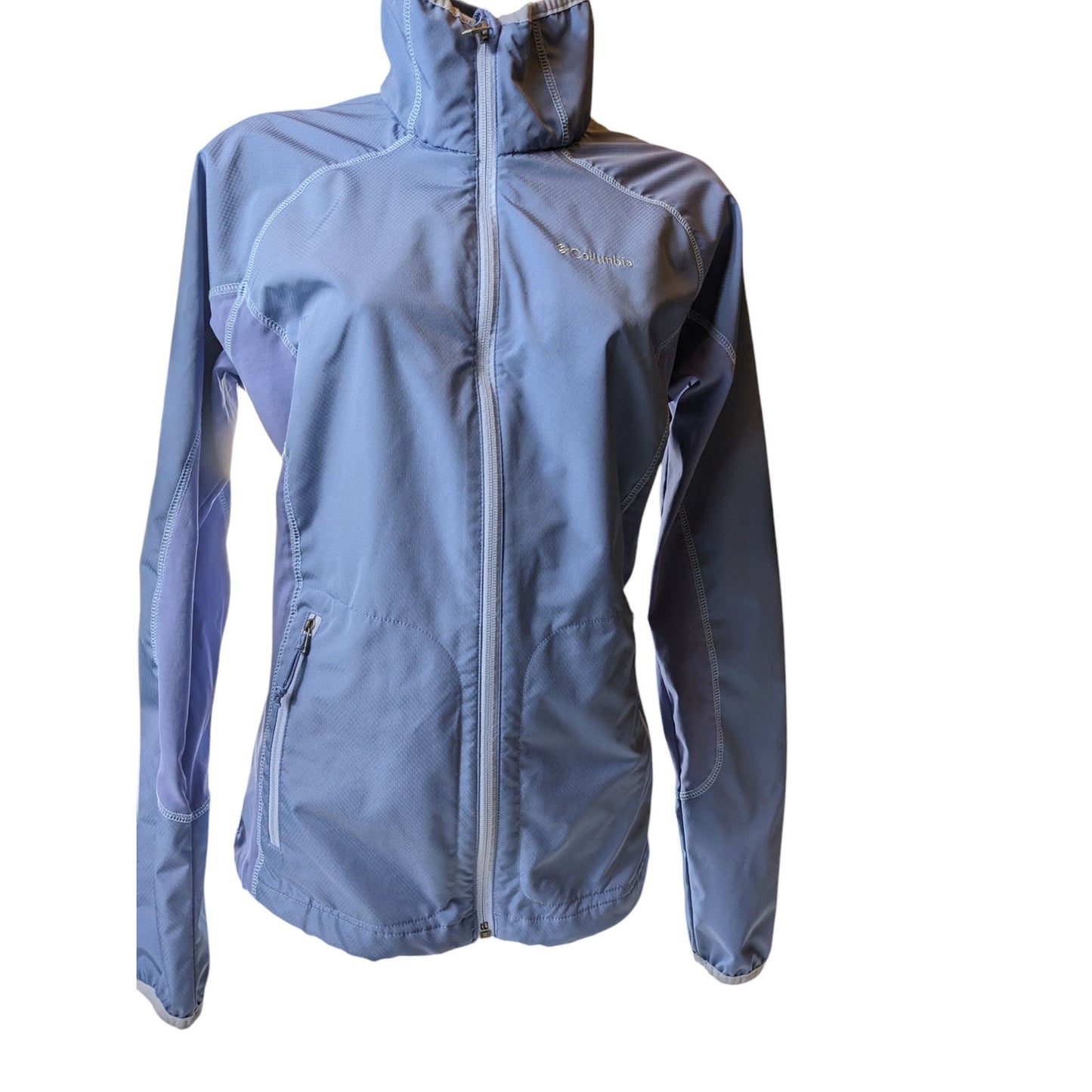 Columbia Jacket Women Medium Softshell Omni Shield Zip Hiking Running Activewear