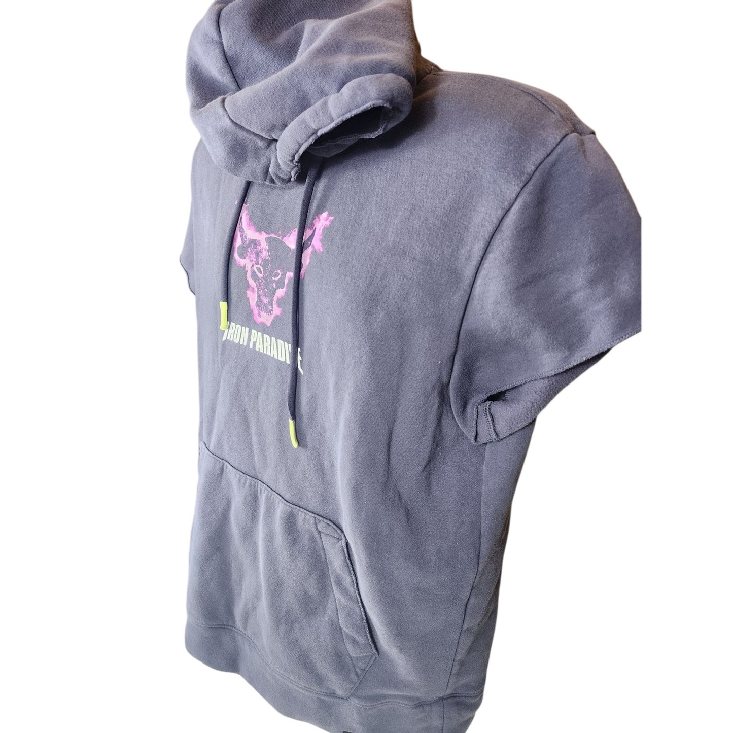 Under Armour Hoodie Project Rock Iron Paradise Men Medium ShortSleeve Sweatshirt