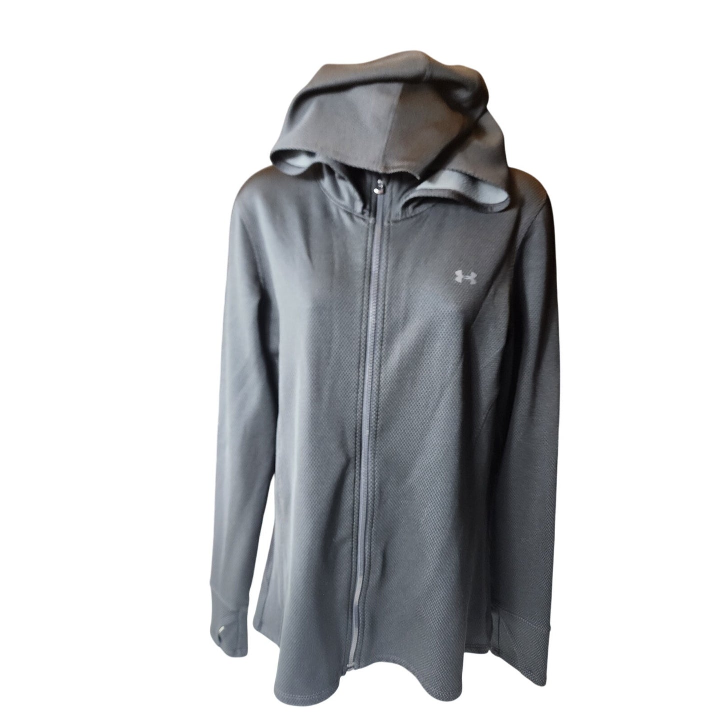 Under Armour Hoodie Jacket Womens Large Zip Long Sleeve Thumbholes Lightweight