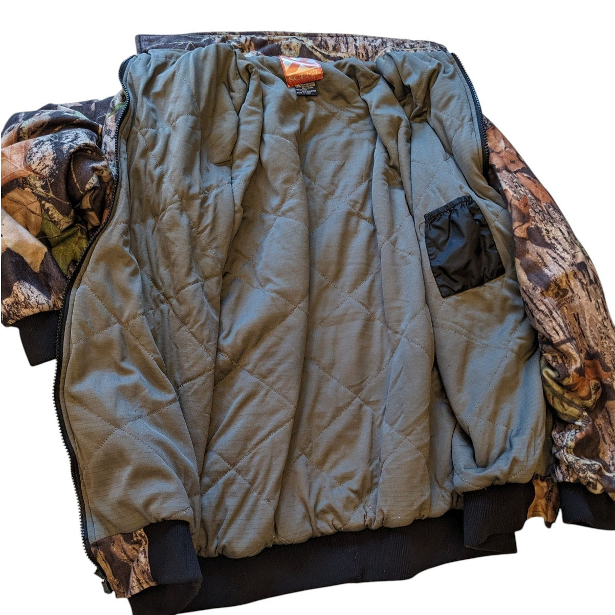 ScentLok XSCENT Realtree Camo Hunting Jacket Mens Large Insulated Zip Hunting