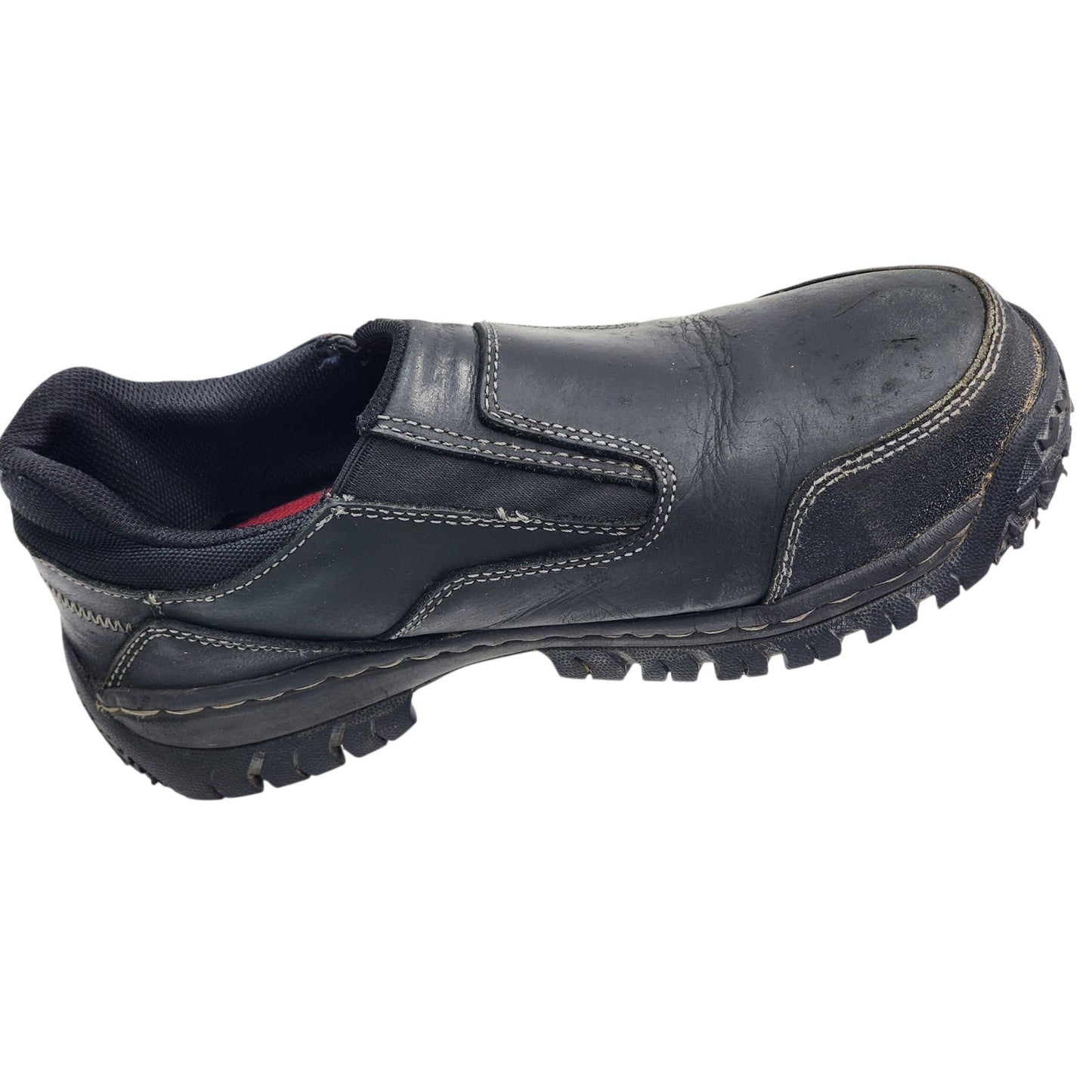 Skechers Shoes Men 10.5 Work Leather Slip On Safety Toe ASTM EH Industrial 77066