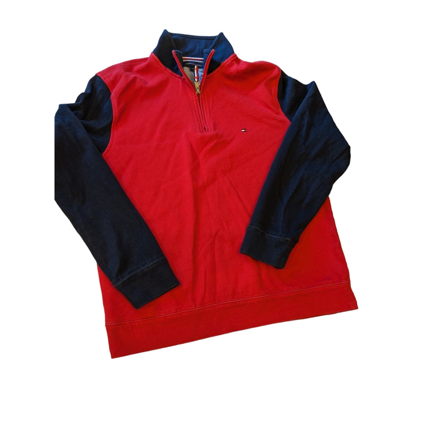 Tommy Hilfiger Pullover Sweater Mens Large Sweatshirt Classic Preppy Colorblock