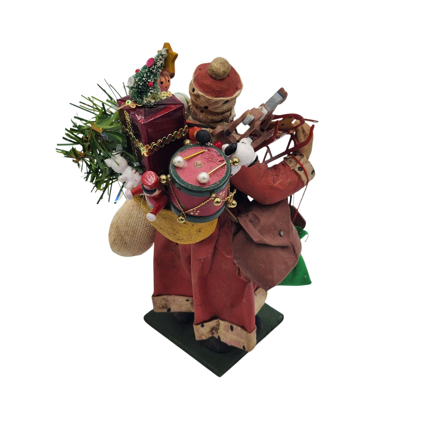 Vintage Italian Santa Figurine Italy HandPainted Old World Christmas Decor 10"