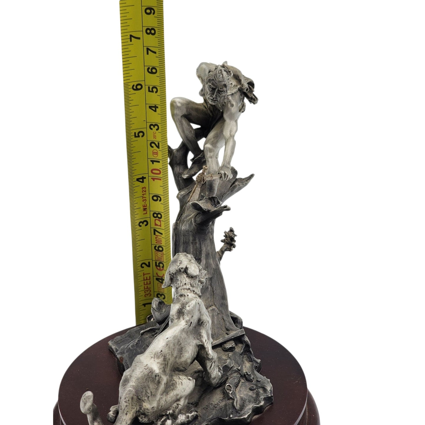 Chilmark Gros Ventre Moment of Truth Michael Boyett 82 Pewter Sculpture Western