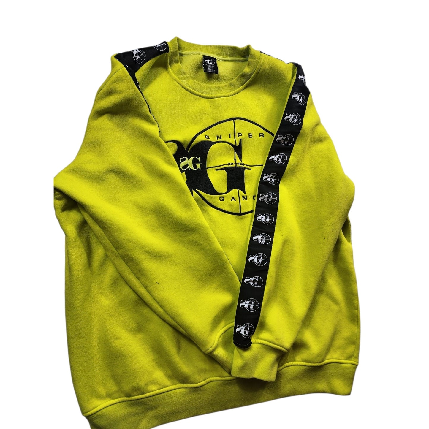 Sniper Gang Sweatshirt Men XL Women 2XL Safety Green Streetwear Pullover Hip Hop