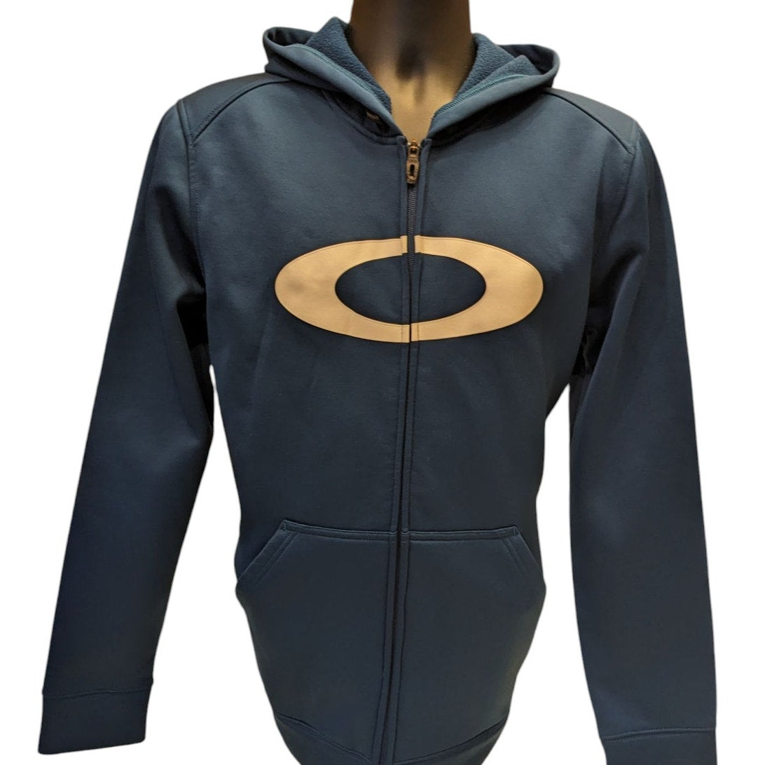 Oakley Hoodie Men Large Full Zip Hoodie Fleece Jacket Activewear Sweatshirt