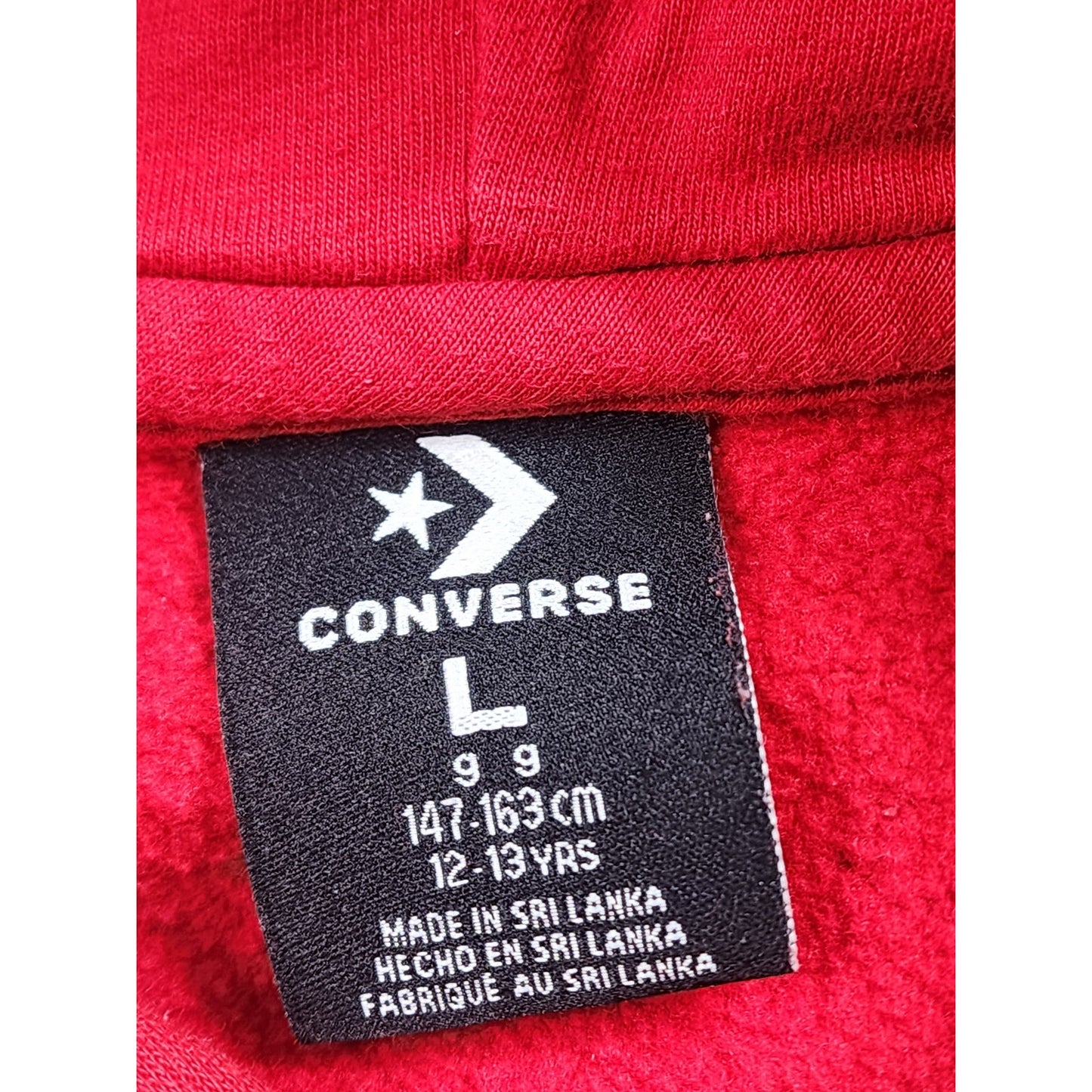 Converse All Star Chuck Taylor Hoodie Logo Sweatshirt Youth Large Women Small/XS