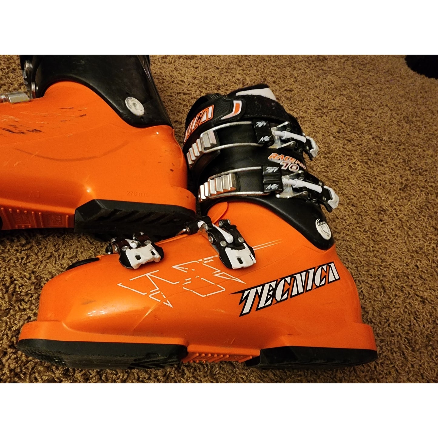 Tecnica Race Pro 70 Ski Boots Orange 278mm 230-235 Winter Sport Snow