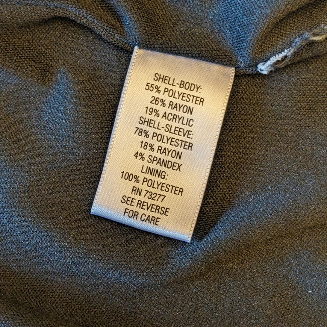 Dana Buchman Open Front Cardigan Jacket Blazer Womens 10 Sophisticated Chic Work