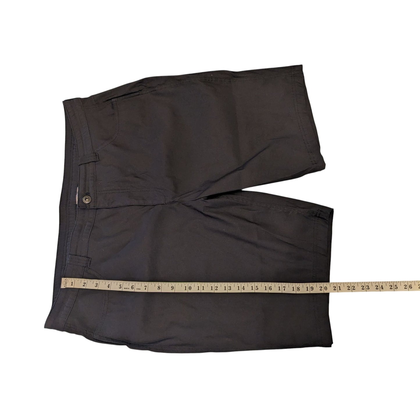 Eddie Bauer Shorts Womens 18 Black Chino Casual Stretch Bermuda