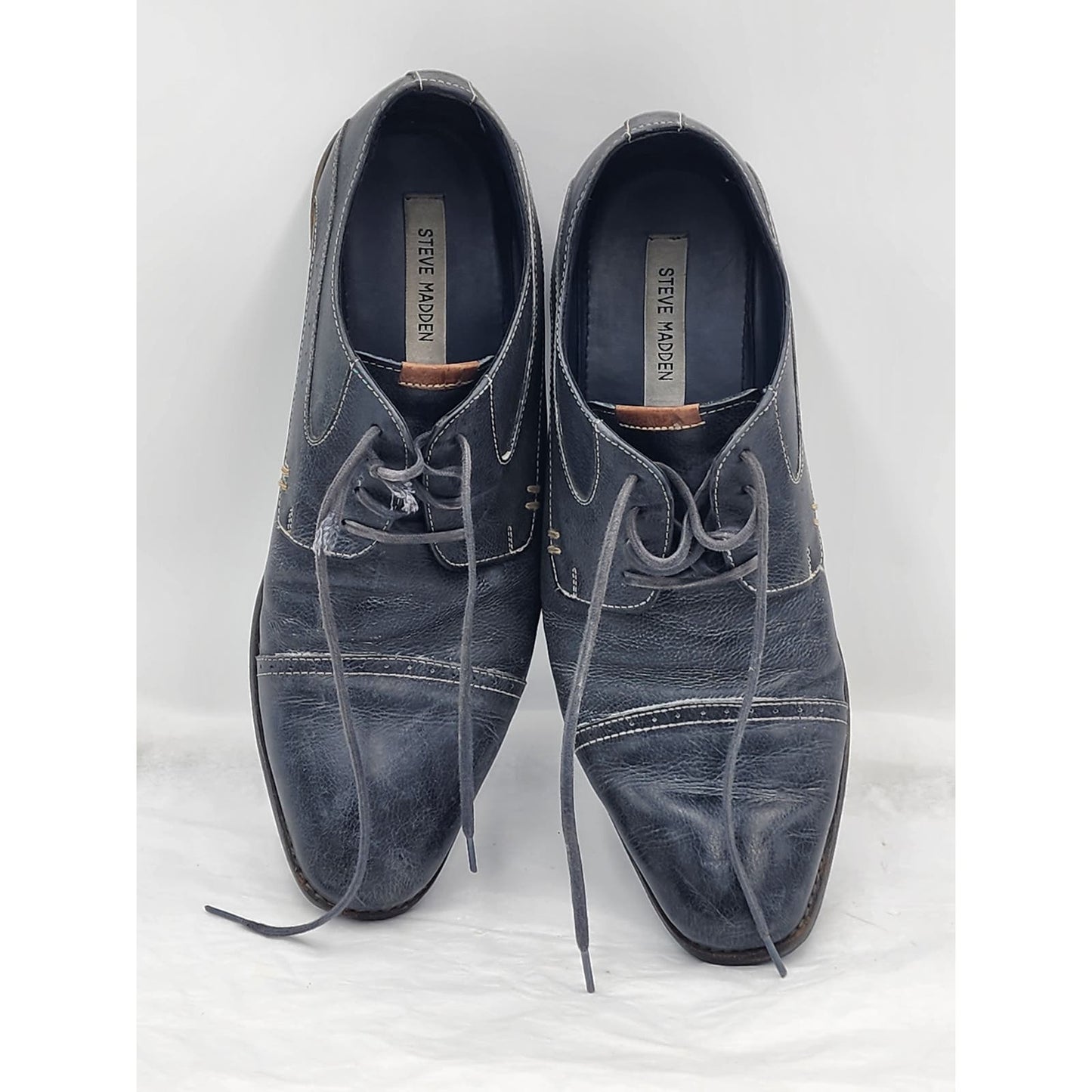 Steve Madden Shoes Mens 12 Leather Dress Cap Toe Lace Modern Gentleman Derby