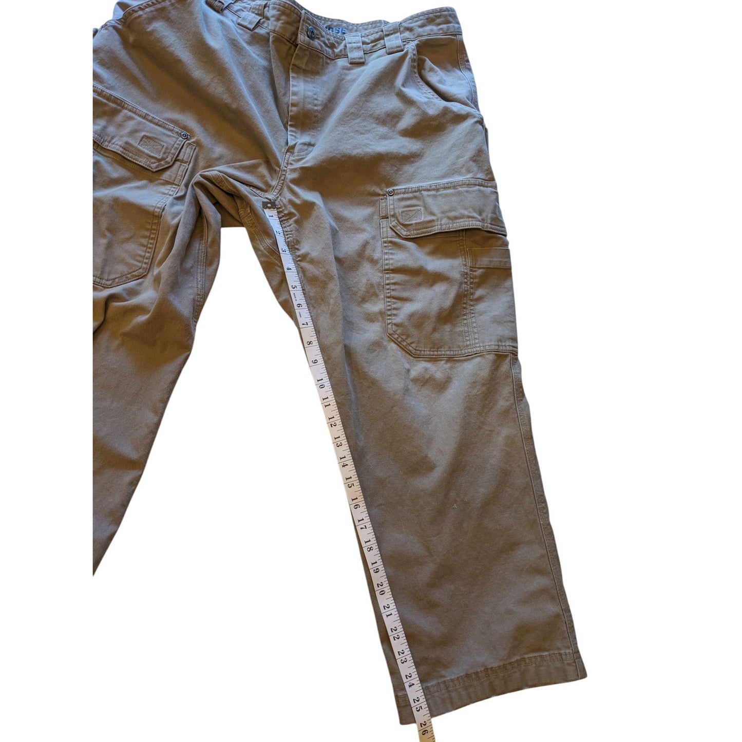 Duluth Trading Pants Men 42x28 Flex Fire Hose Cargo Work Durable Heavy Duty