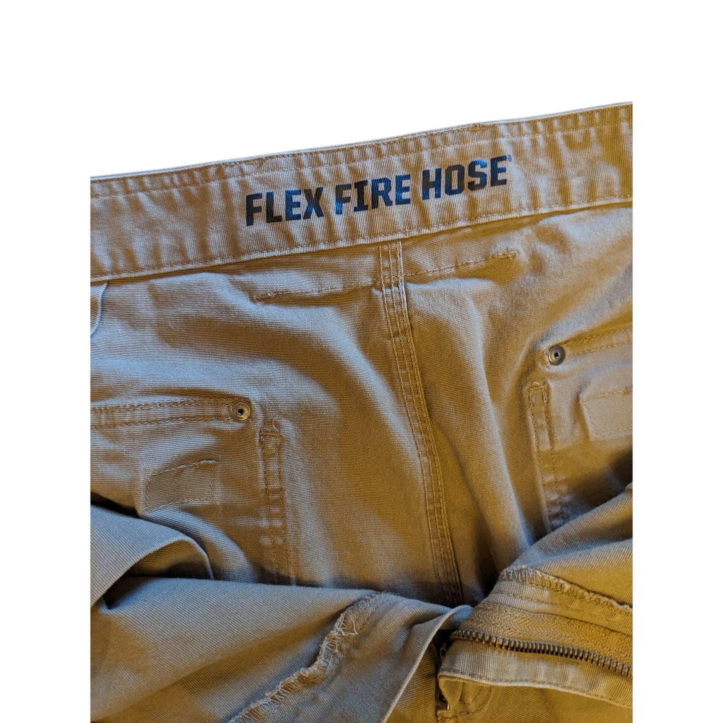 Duluth Trading Pants Men 42x28 Flex Fire Hose Cargo Work Durable Heavy Duty