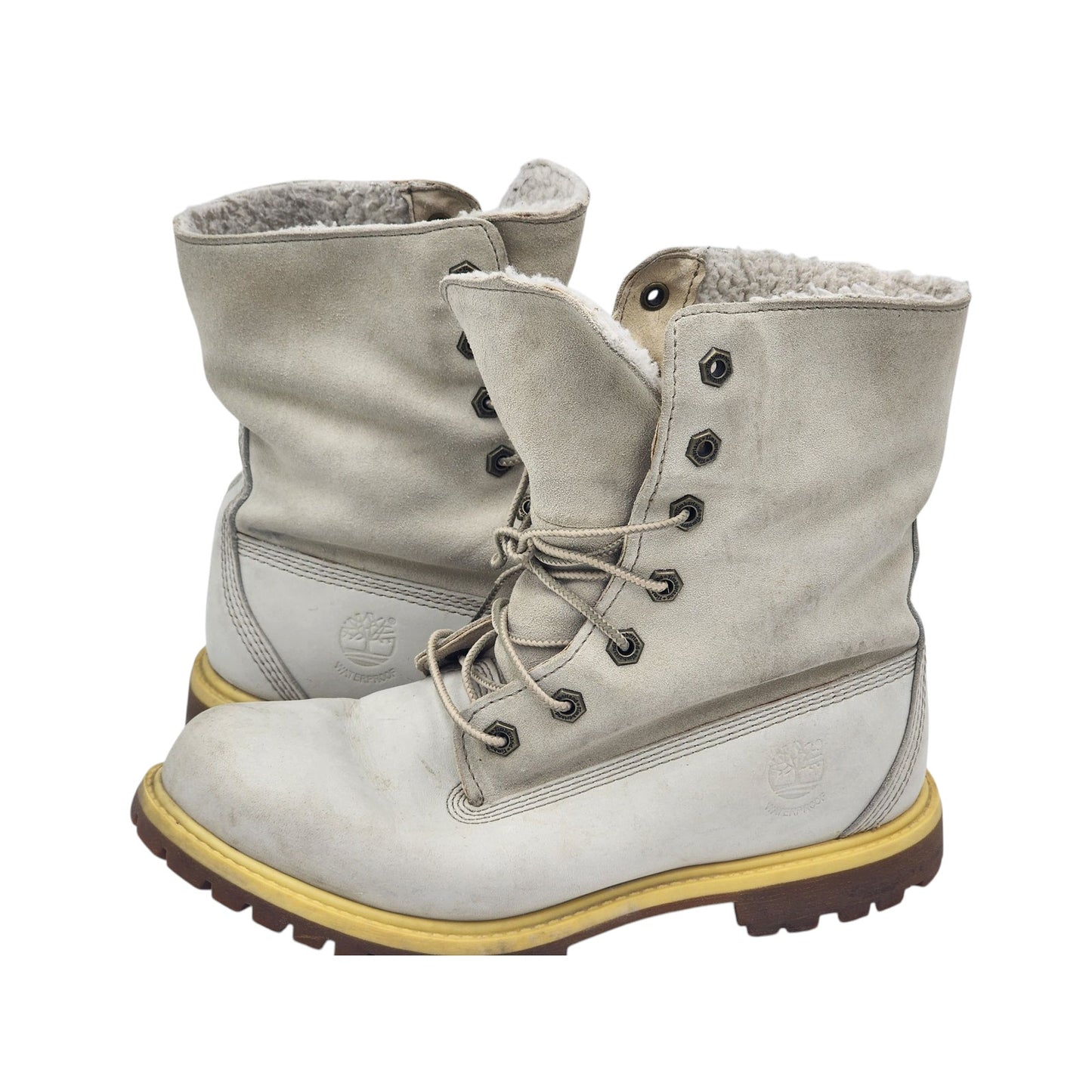 Timberland Boots Womens 8.5 Winter Snow Hiking Teddy Fleece Waterproof 8331R