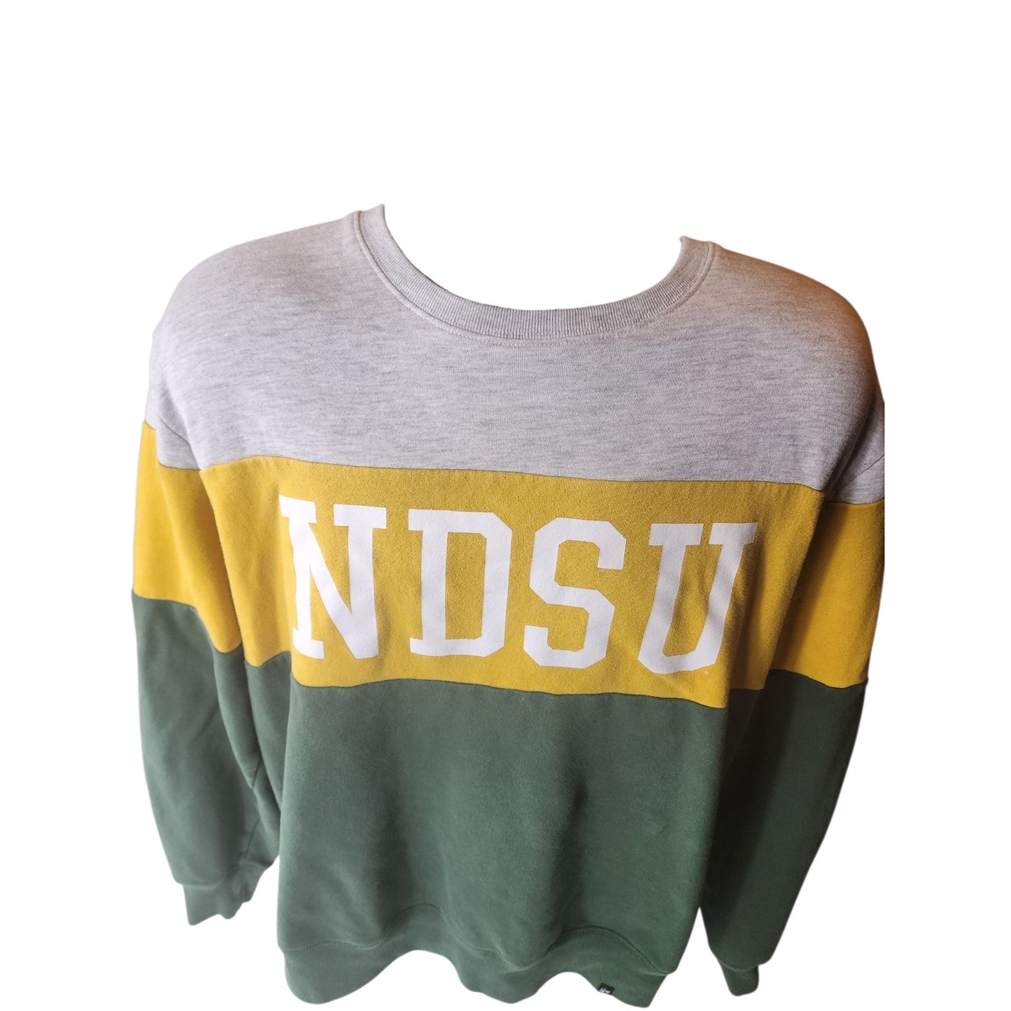 47 Brand NDSU Crewneck Sweatshirt Mens XXL North Dakota State Bison Colorblock