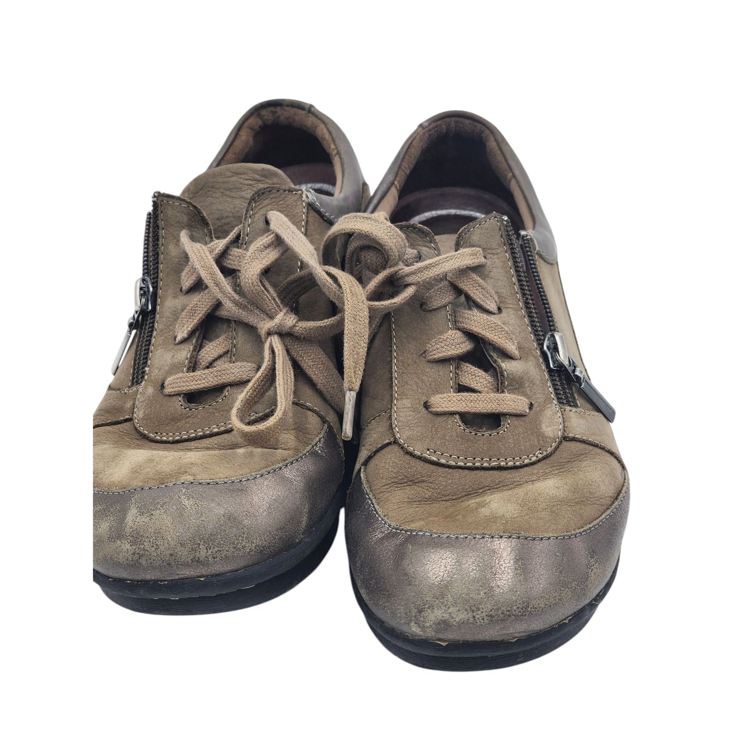 Dansko Shoes Womens 9.5-10 EU 40 Loretta Leather Comfort Zip Sneakers 9108150215