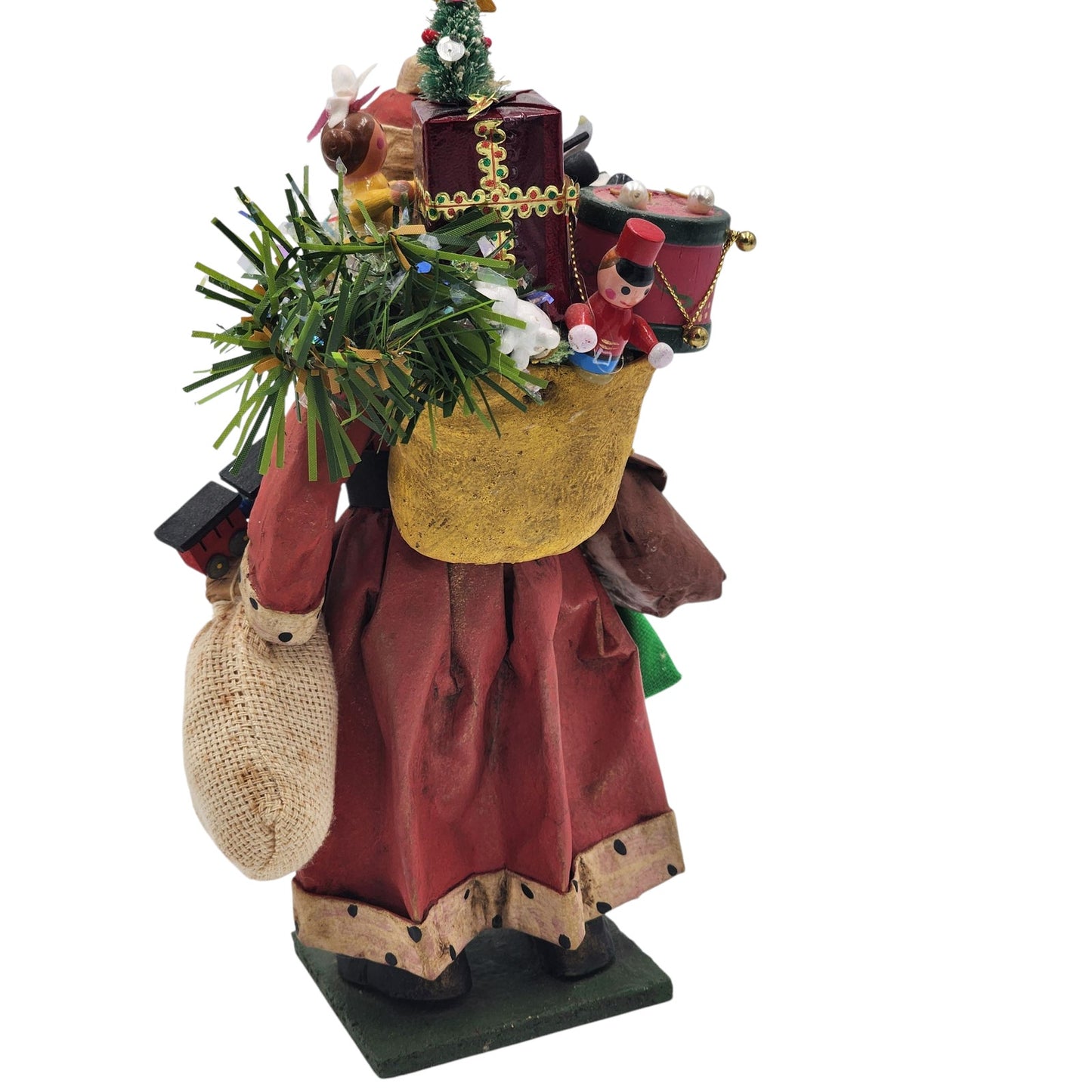 Vintage Italian Santa Figurine Italy HandPainted Old World Christmas Decor 10"