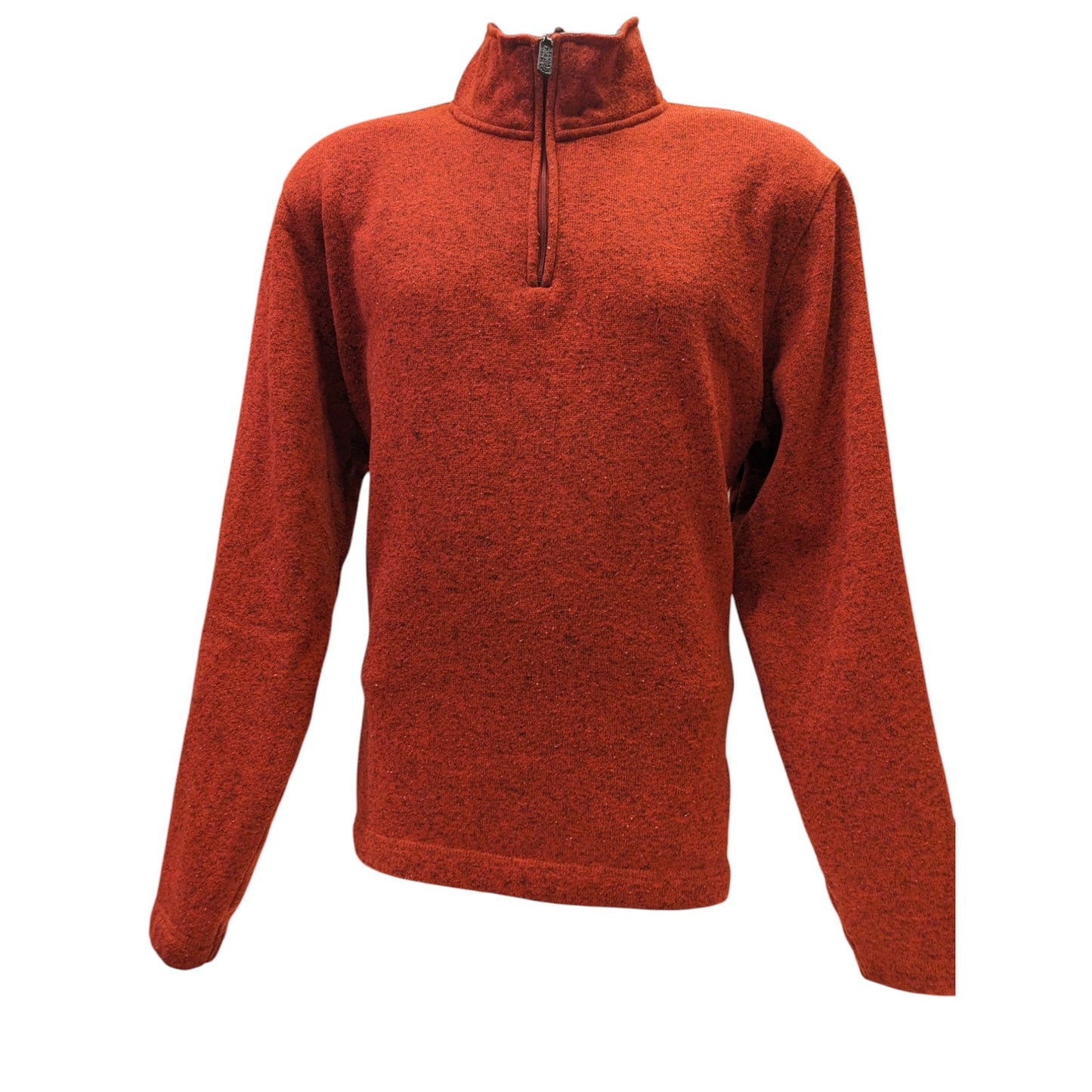 Wrangler Pullover Sweater Men Large Red Zip Fleece Pullover Sweater Polyester