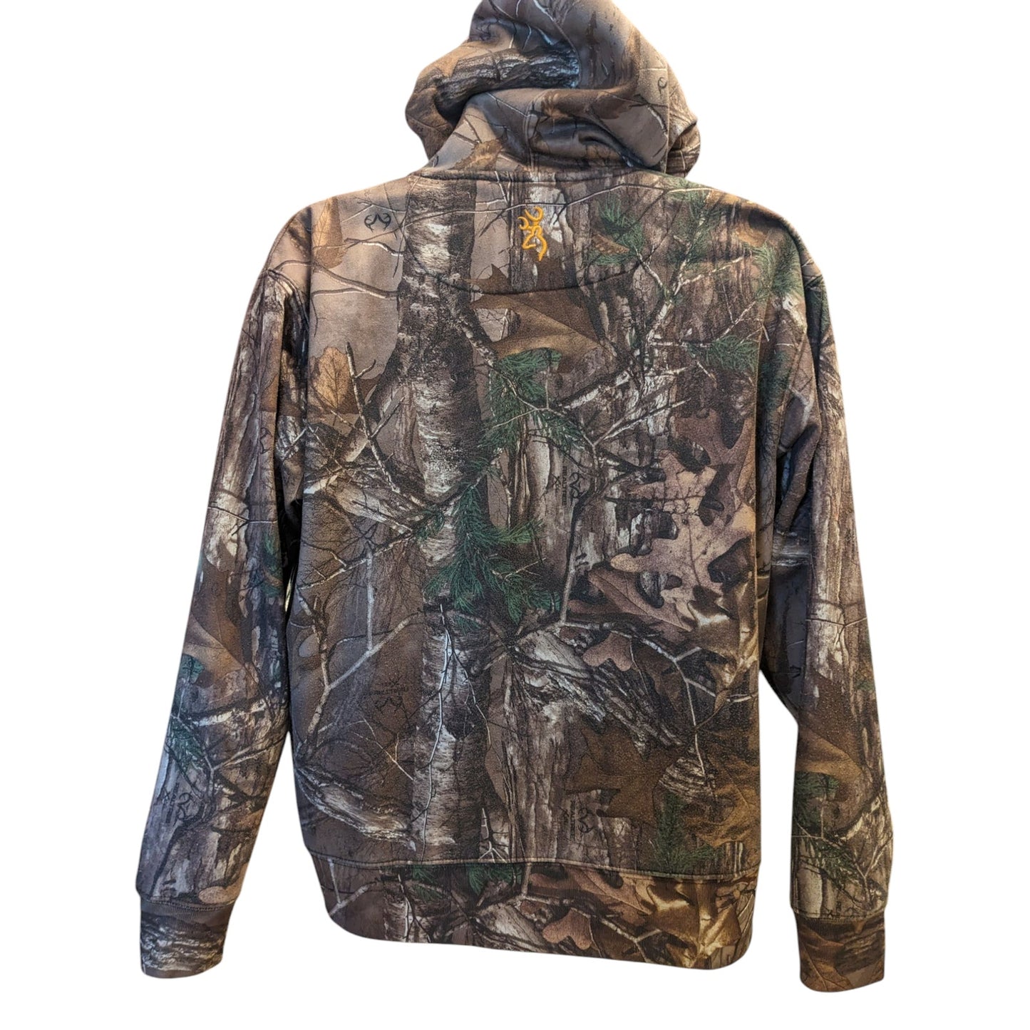 Browning Camo Hoodie Mens Large Pullover Hunting Sweatshirt Realtree Pattern