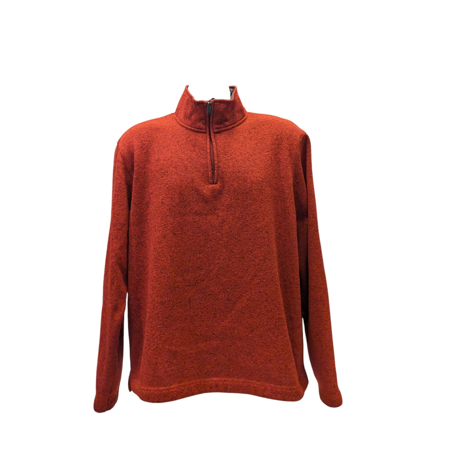 Wrangler Pullover Sweater Men Large Red Zip Fleece Pullover Sweater Polyester