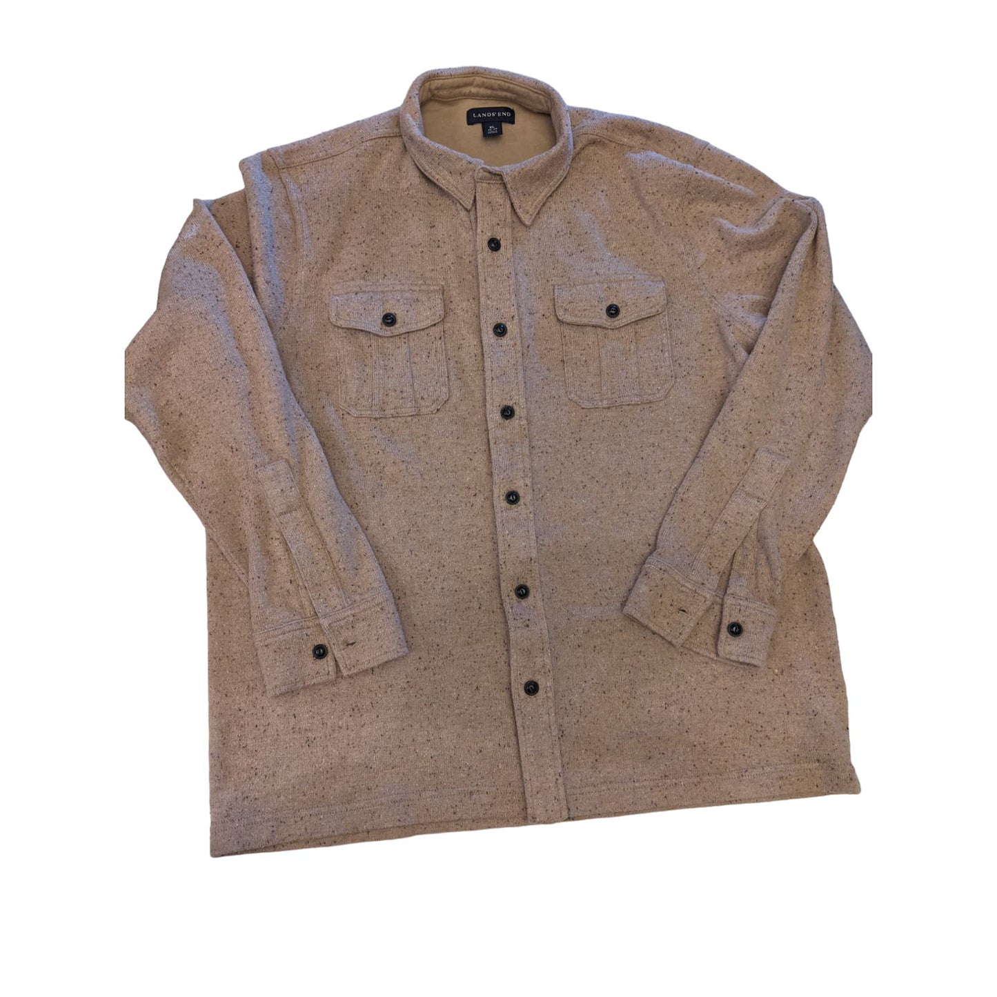 Lands End Shirt Jacket Mens XL 46-48 Shacket Long Sleeve Lumberjack Americana