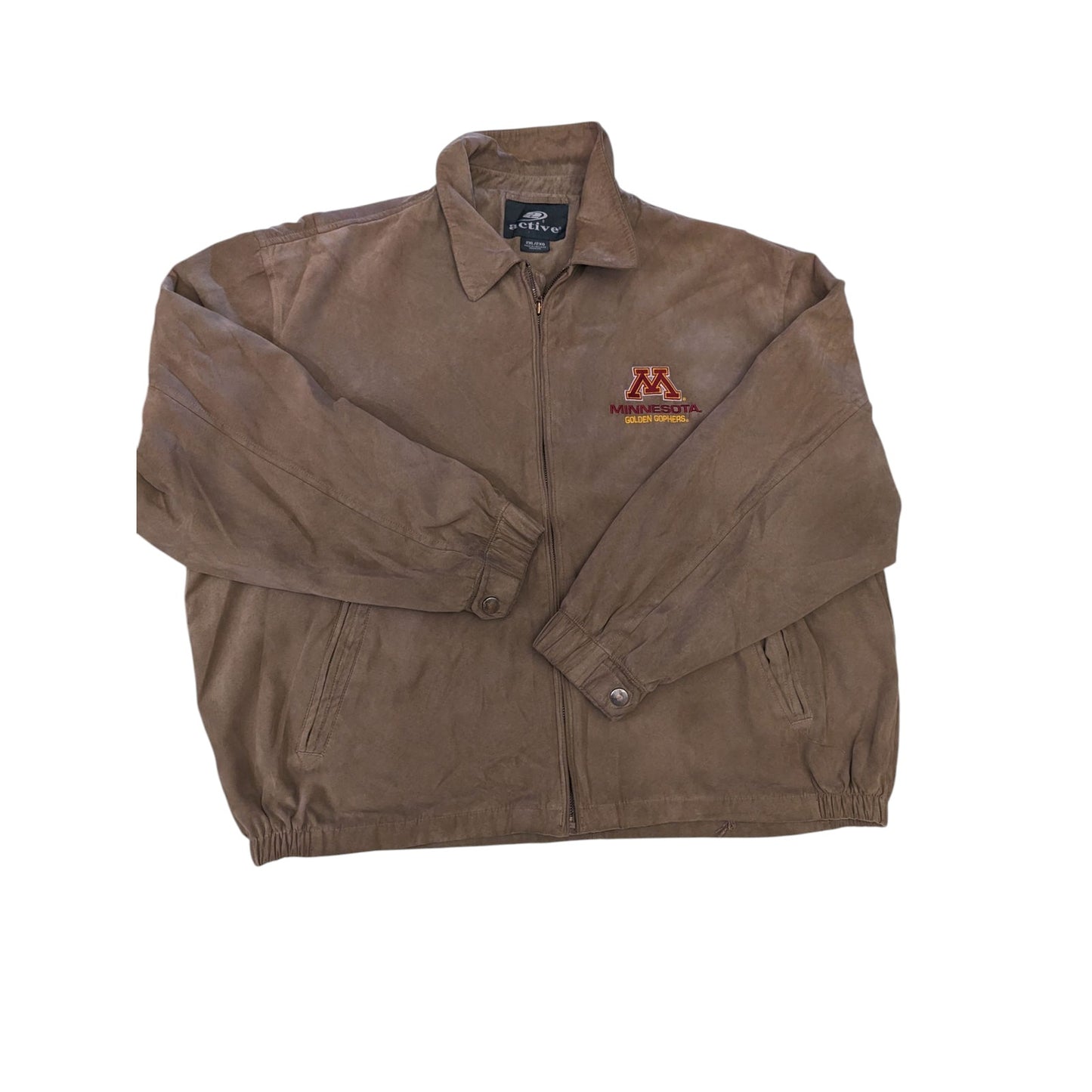 Vintage Minnesota Golden Gophers Men 2XL Jacket Active Zip Bomber Collegiate