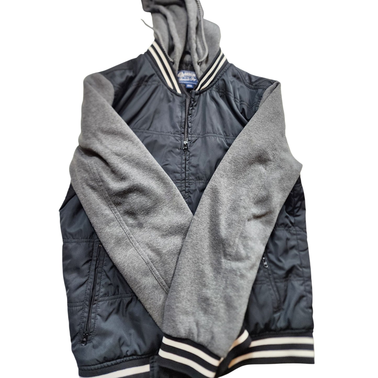 American Rag Varsity Bomber Jacket Hoodie Mens Medium Full Zip Casual Streetwear