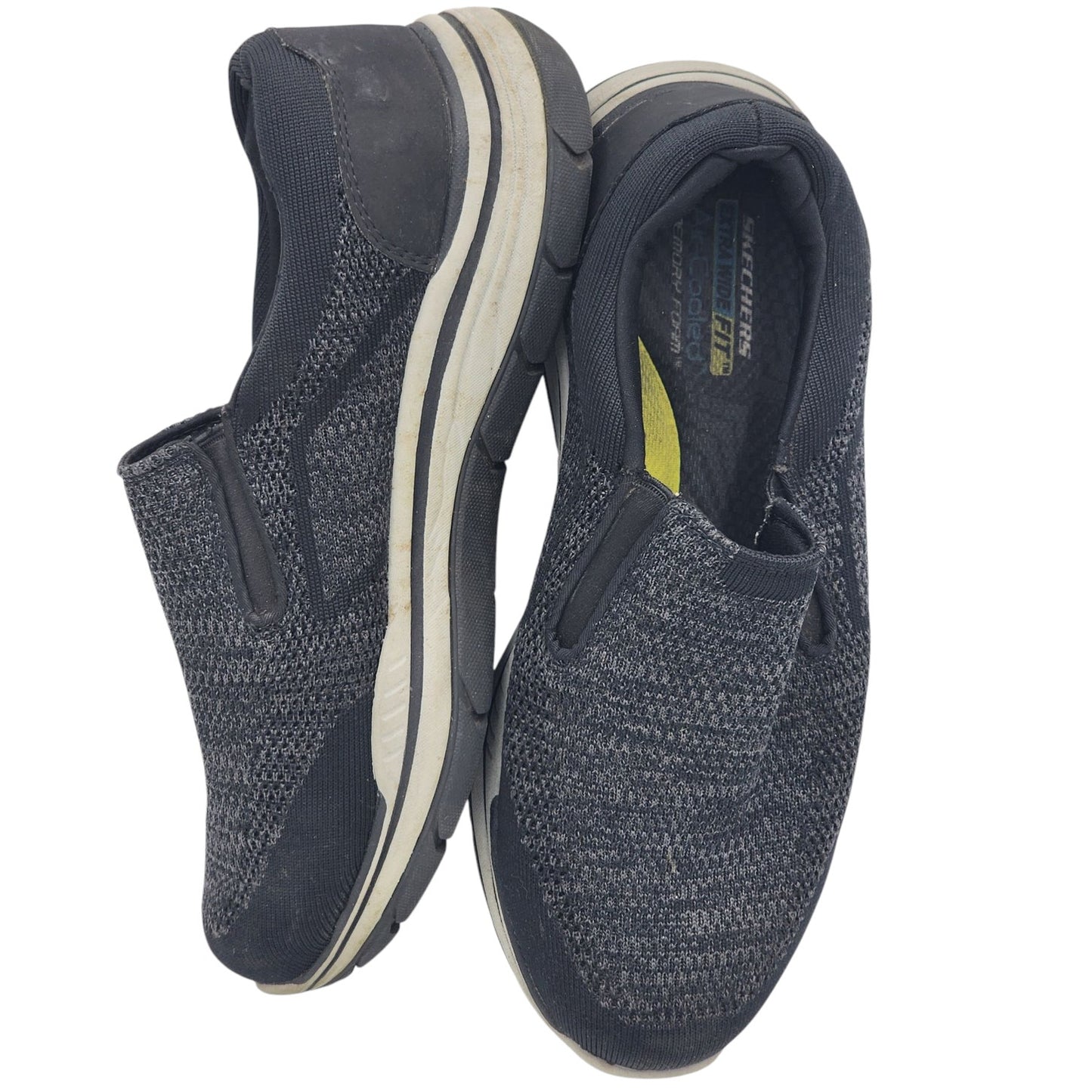 Skechers Shoes Mens 10.5 Black Slip On Sneakers Air Cooled Memory Foam Go Walk