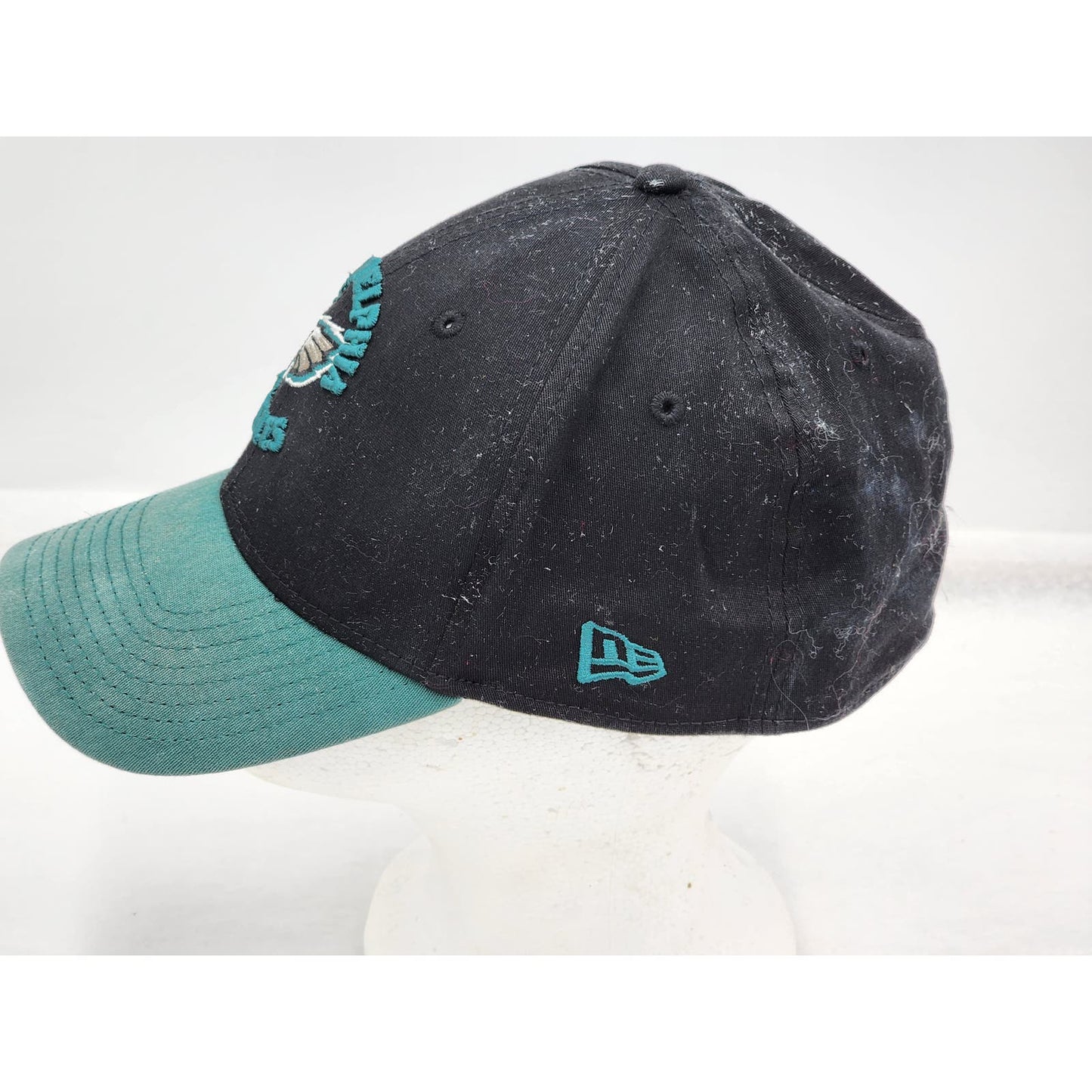 Philadelphia Eagles Hat New Era NFL 39thirty Baseball Cap Black Teal Size Large