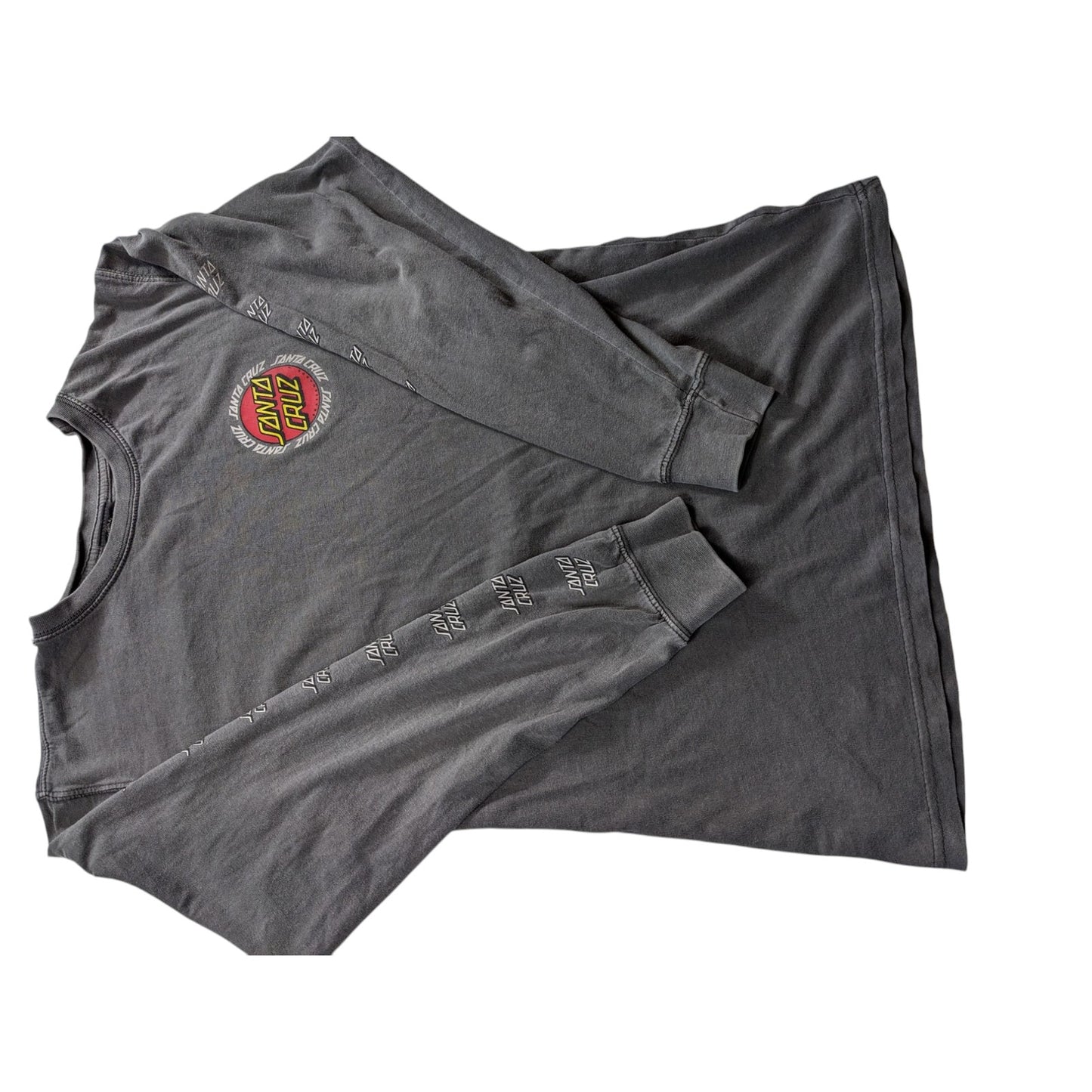 Santa Cruz Long Sleeve Logo Shirt Mens Medium Womens Large Skater Graphic Tee