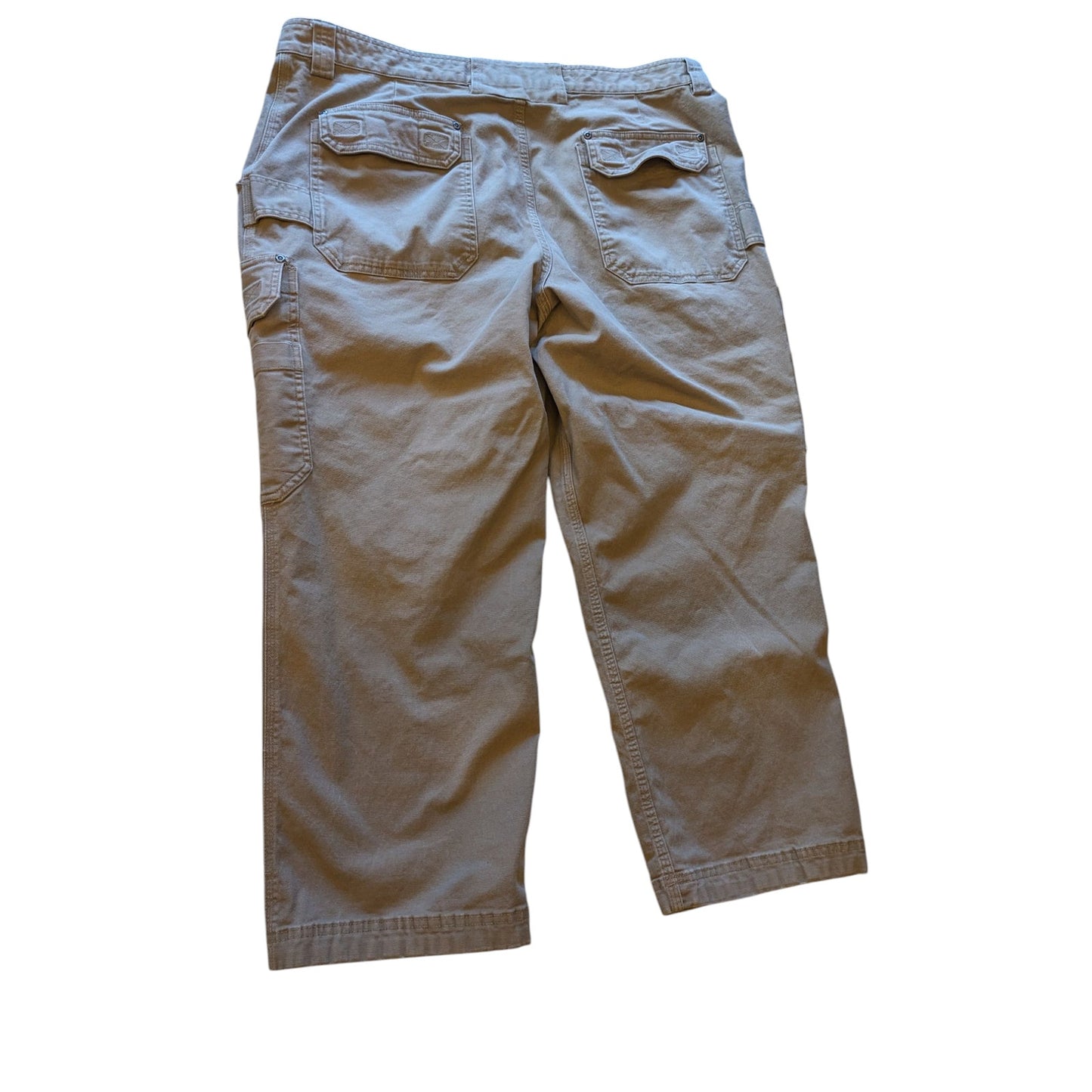 Duluth Trading Pants Men 42x28 Flex Fire Hose Cargo Work Durable Heavy Duty