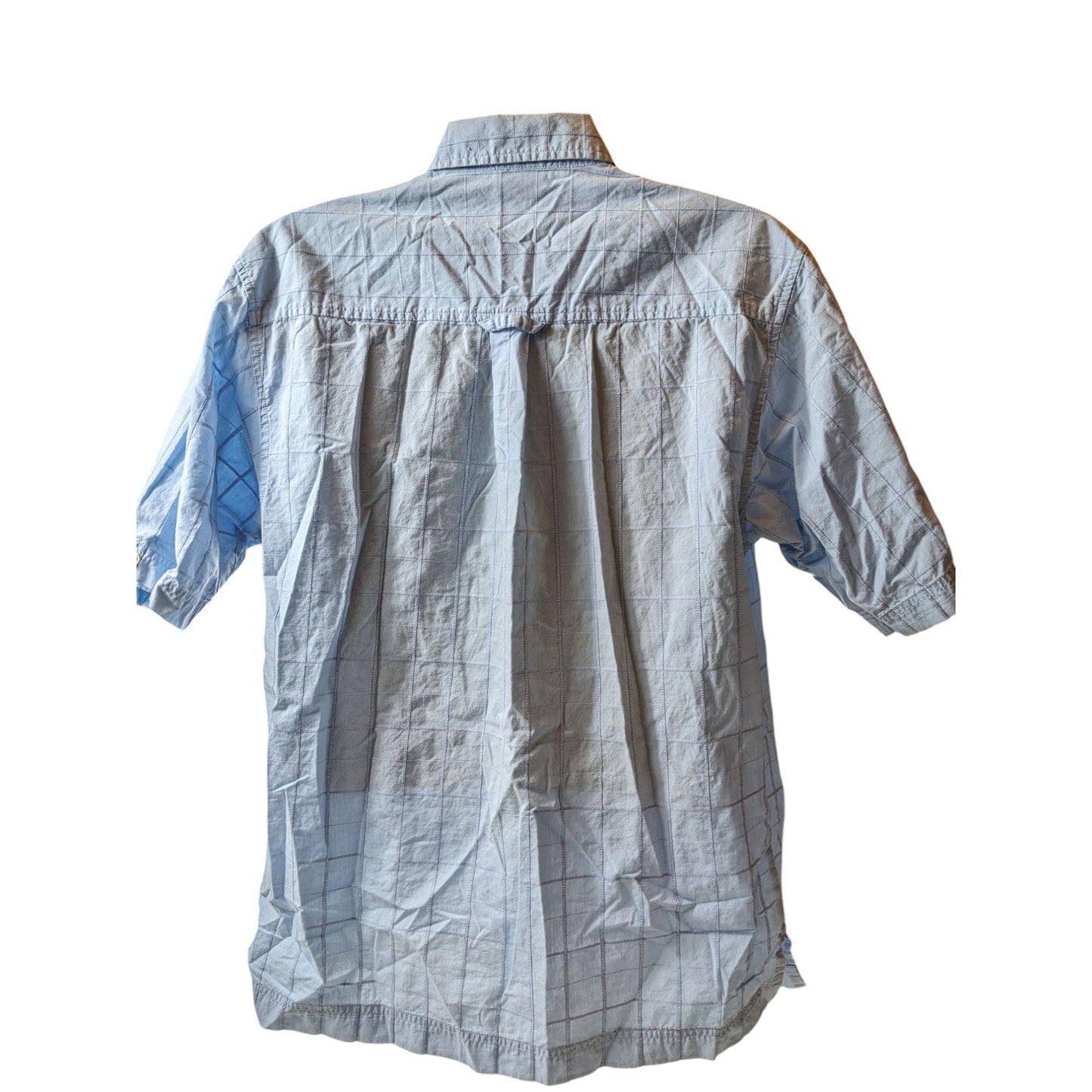 Southpole Shirt Mens Medium Short Sleeve Button Up Checkered Grid Pattern Plaid