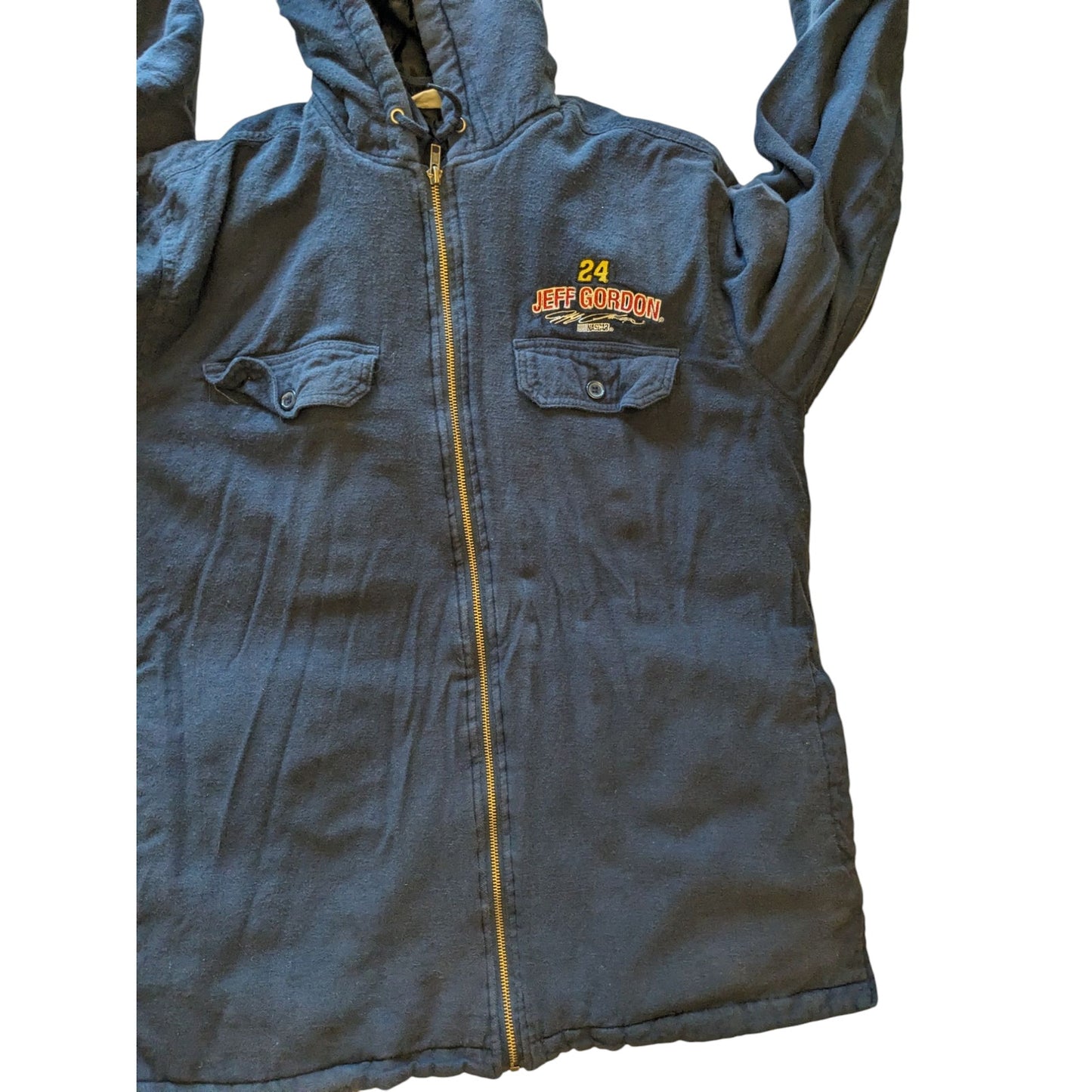 Vintage Winners Circle Jeff Gordon Hooded Jacket Men Medium NASCAR Racing Zip Up