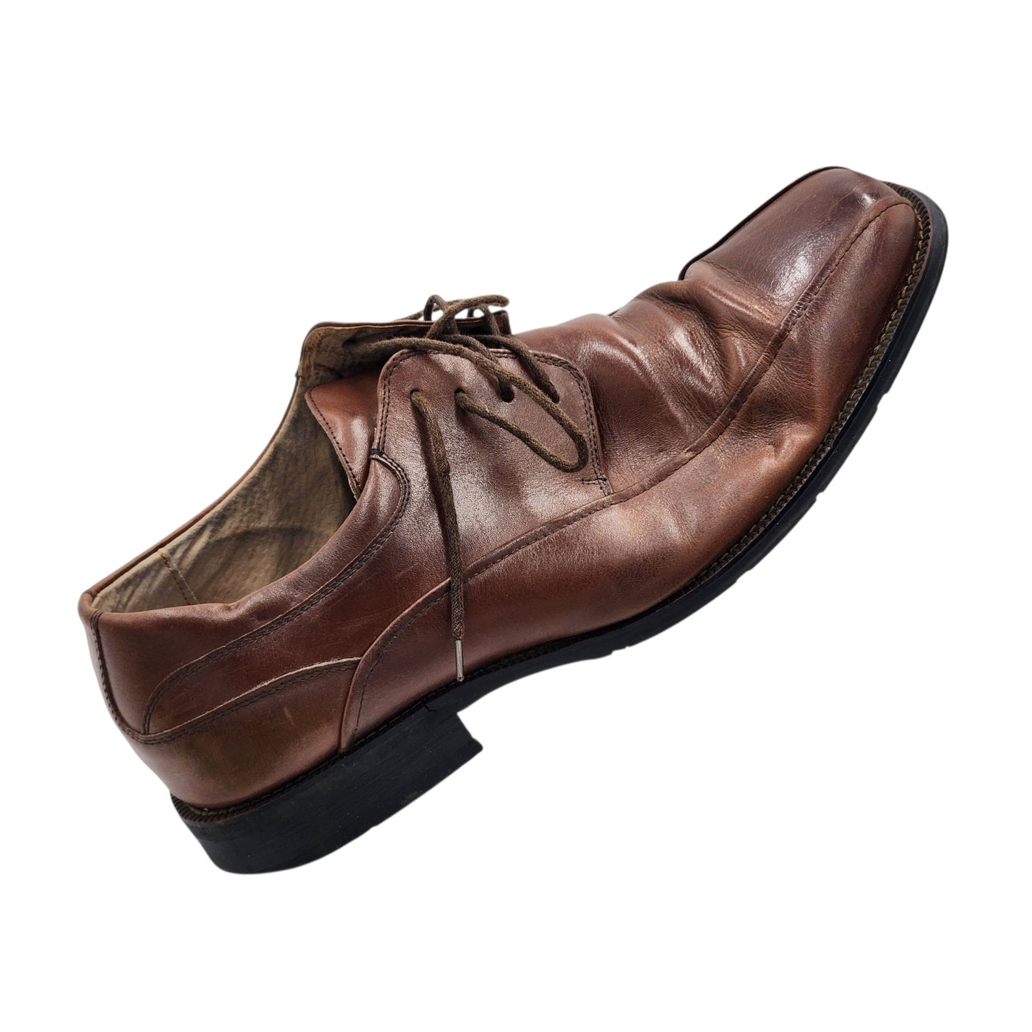 Florsheim Shoes Mens 11 3E Wide Comfortech Leather Oxford Dress Square Toe Lace