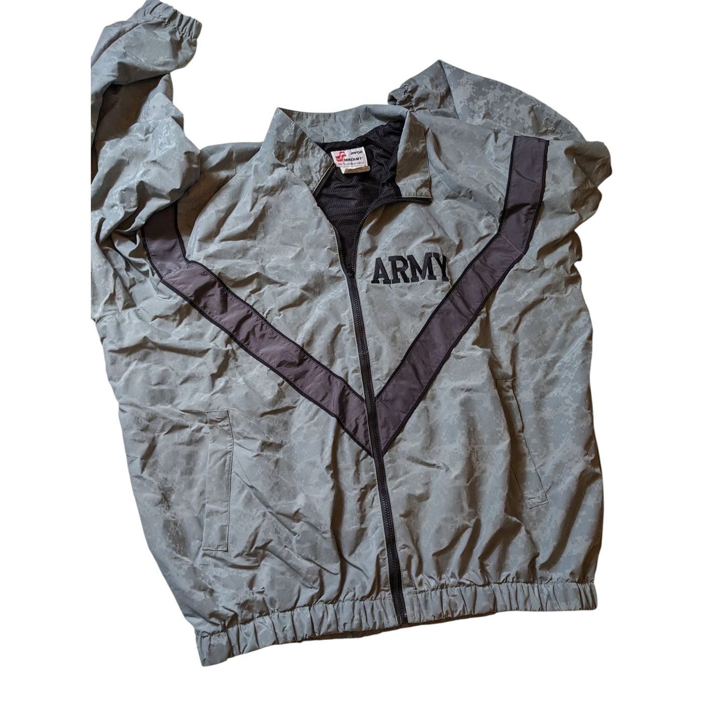 SKILCRAFT Army PFU Jacket Mens XL Long Nylon Windbreaker Military Surplus Refle