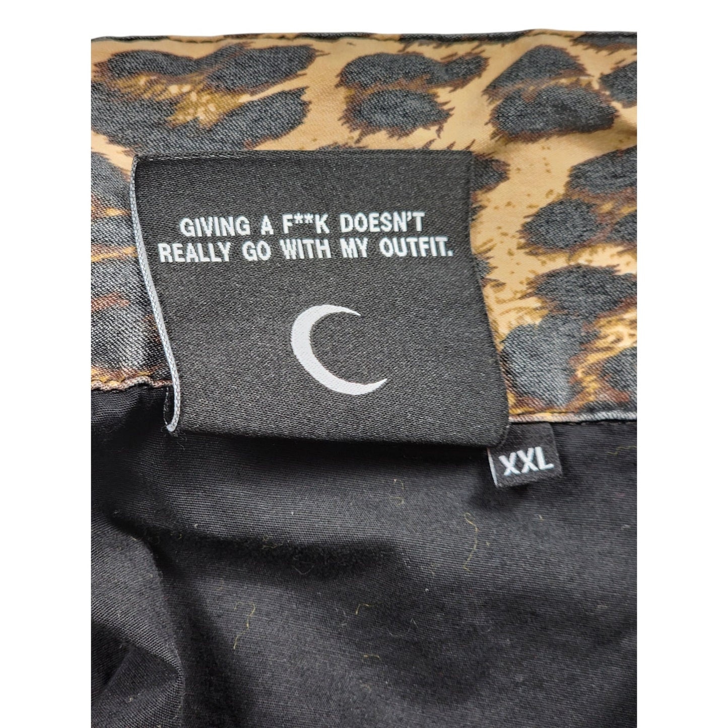 Killstar Shirt Mens Large Womens XXL Short Sleeve Leopard Collar Gothic Punk Alt