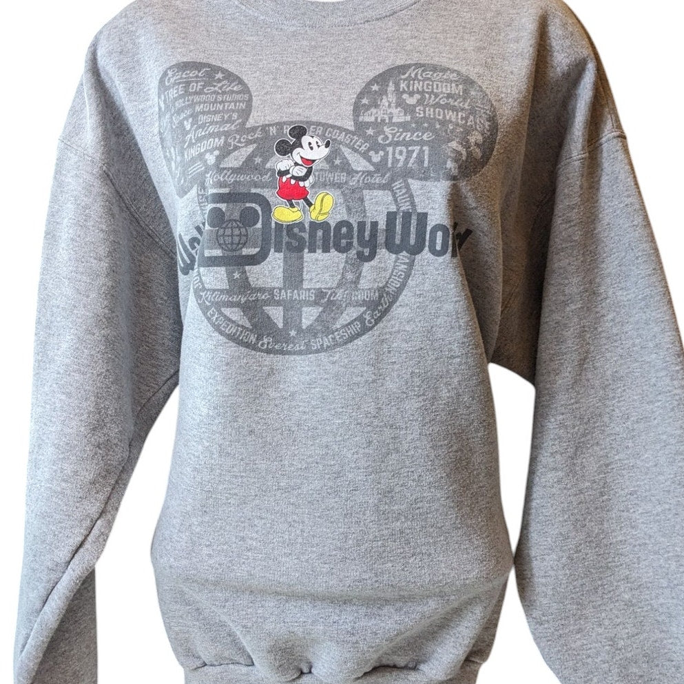 Disney Parks Mickey Mouse Sweatshirt Womens Large Hanes Walt Disney World