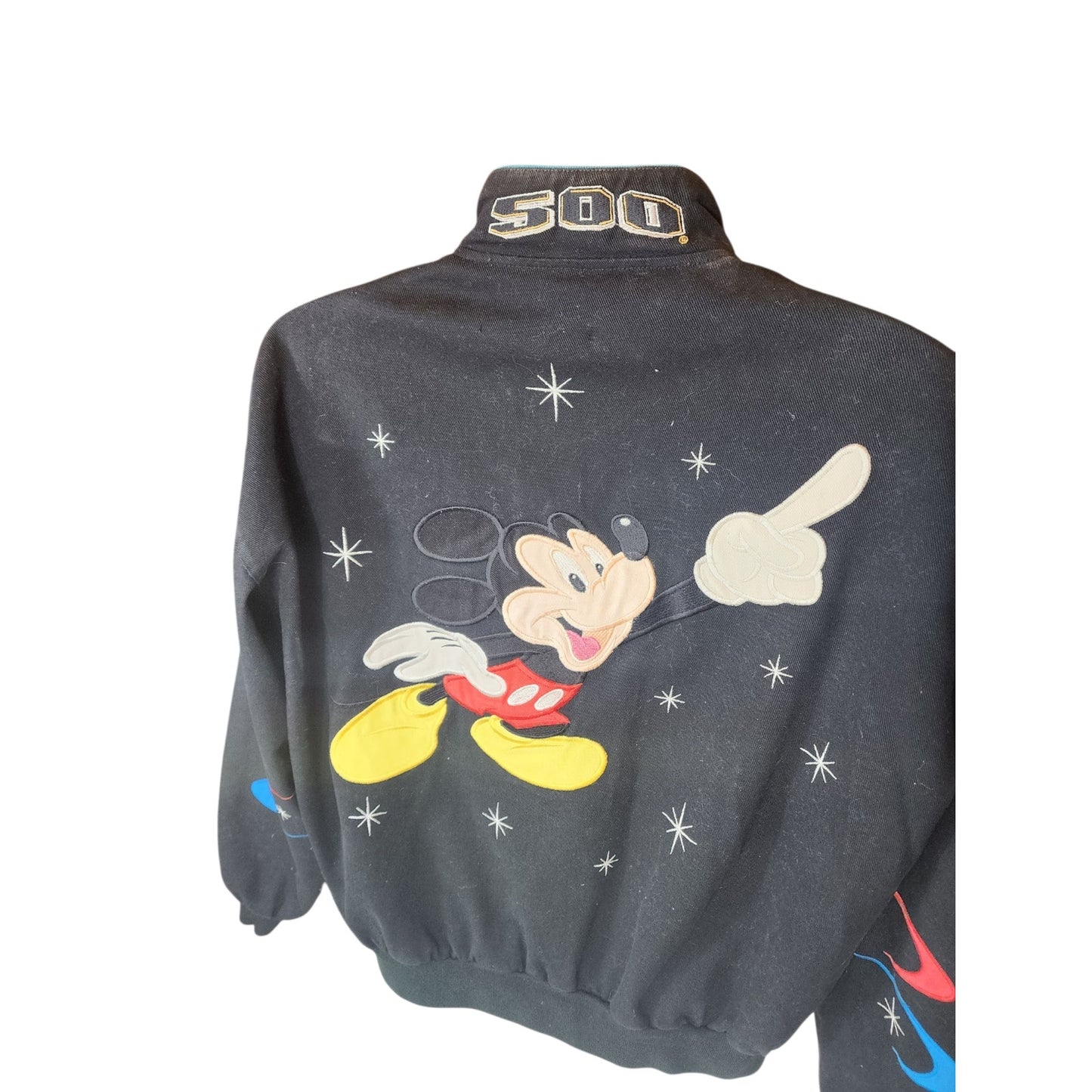 Disney Jeff Hamilton Jacket Mens Large Mickey Daytona NASCAR Embroidered Bomber