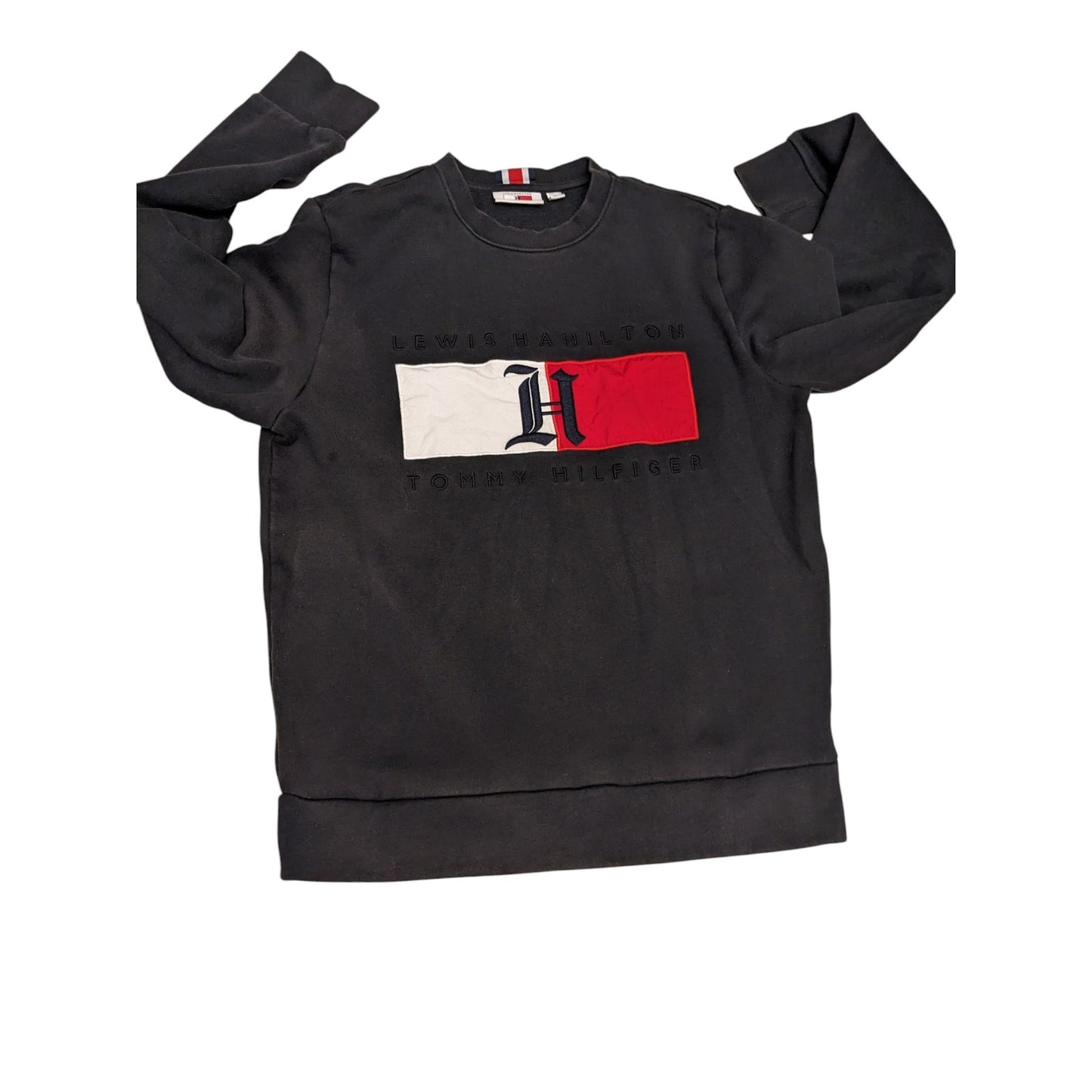 Tommy Hilfiger Lewis Hamilton Sweatshirt Womens Large Crewneck Logo Pullover