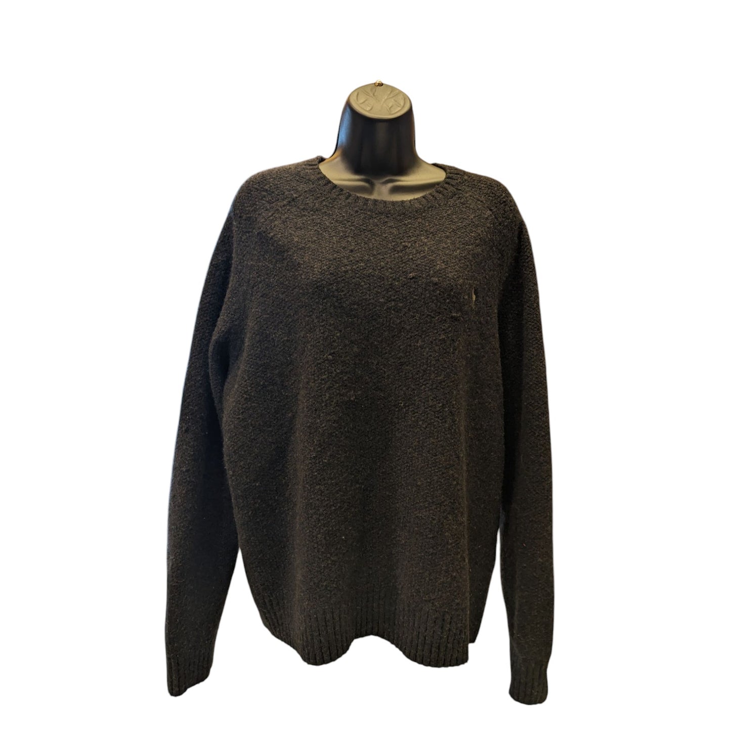Polo Ralph Lauren Sweater Womens XXL Black Wool Blend Crewneck Pullover Logo