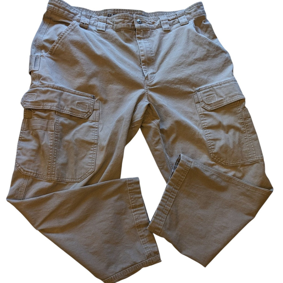Duluth Trading Pants Men 42x28 Flex Fire Hose Cargo Work Durable Heavy Duty