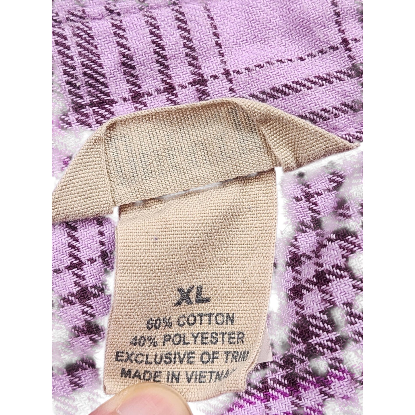 Duluth Trading Shirt Women XL Purple Plaid Button Front Long Sleeve Western Top