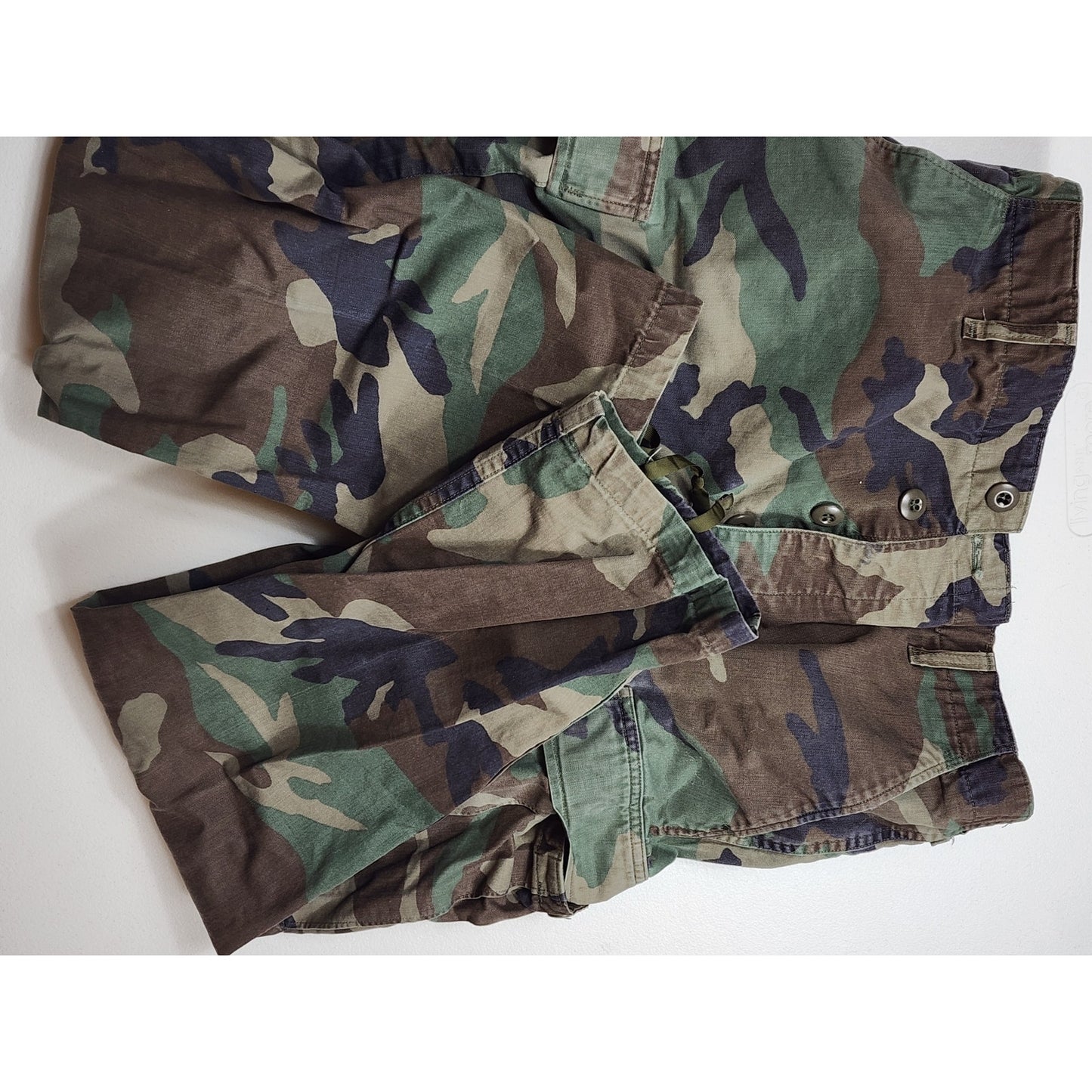 Military Woodland Camo Combat Trousers Medium BDU Pants Tactical Cargo Utility