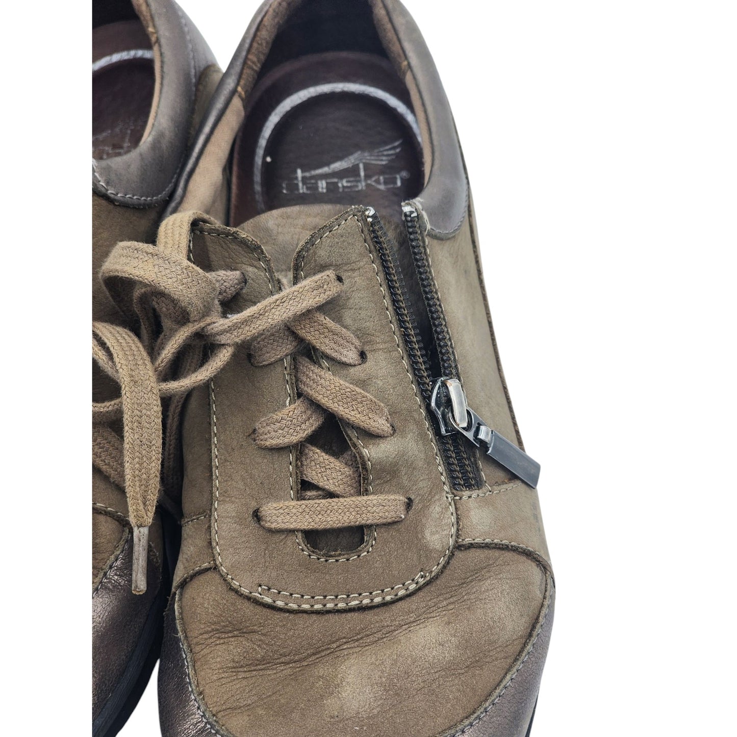 Dansko Shoes Womens 9.5-10 EU 40 Loretta Leather Comfort Zip Sneakers 9108150215