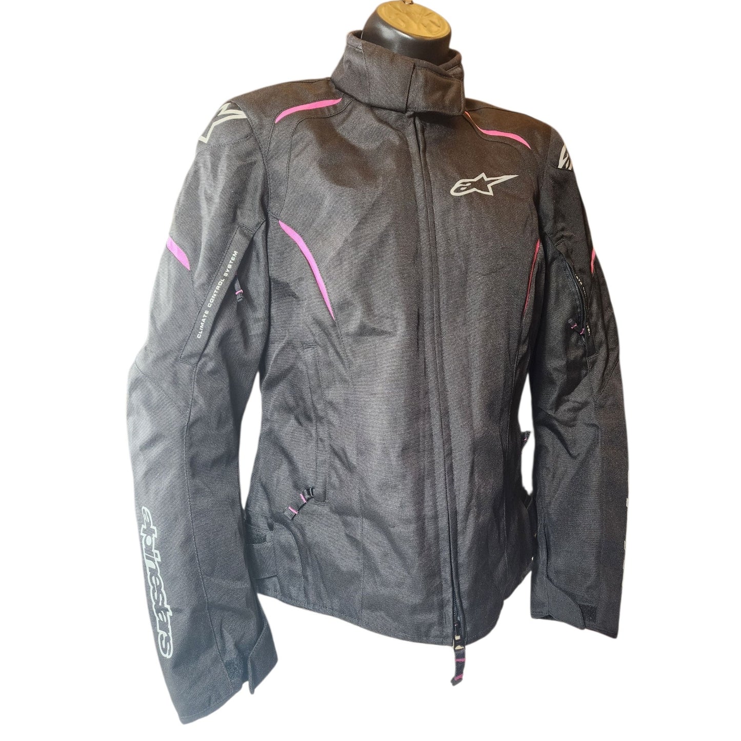 Alpinestars Motorcycle Jacket Womens Medium Stella Textile Riding Armor Climate