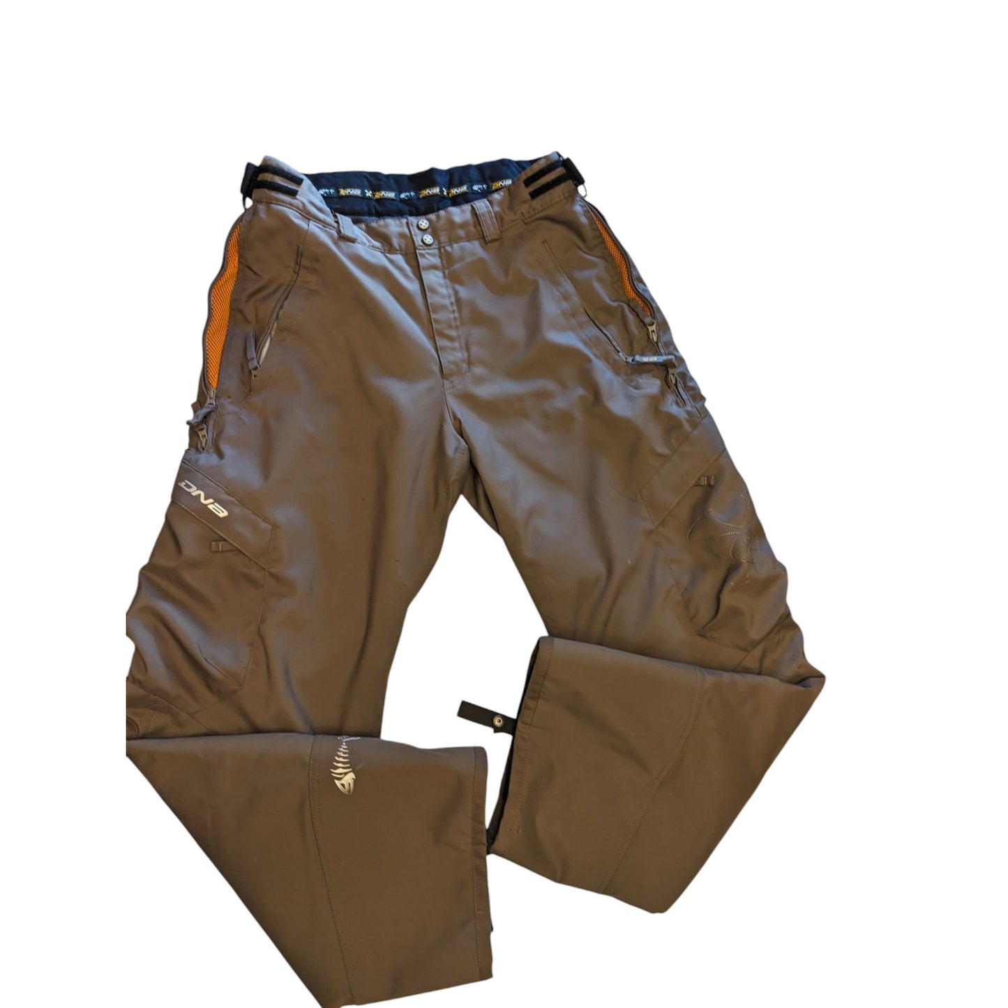 DNA Mens Ski Pants Size 36 Brown Waterproof Snowboarding Insulated
