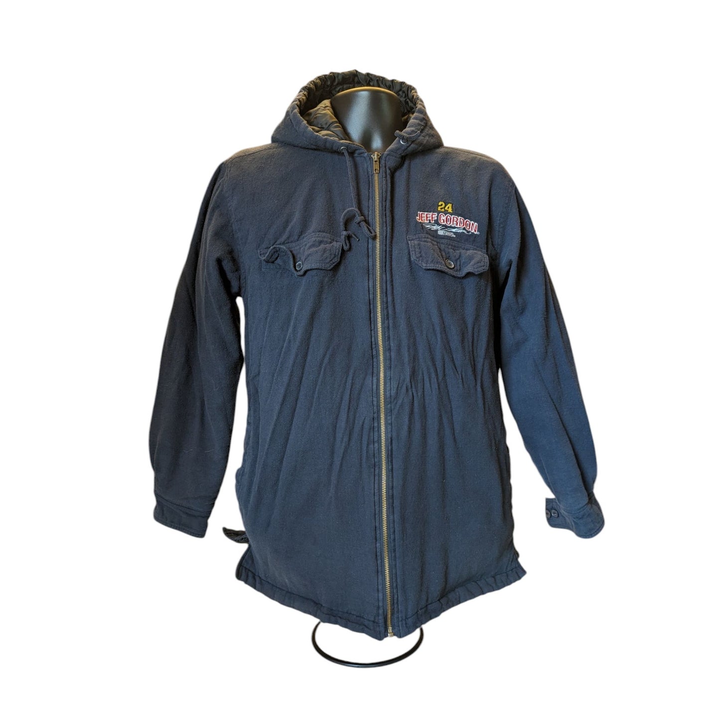 Vintage Winners Circle Jeff Gordon Hooded Jacket Men Medium NASCAR Racing Zip Up